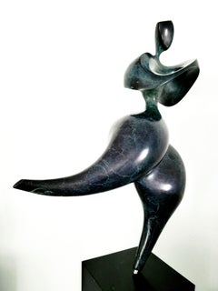 Solstice Blue Ed 1/12 - elegant, female, figurative, bronze sculpture