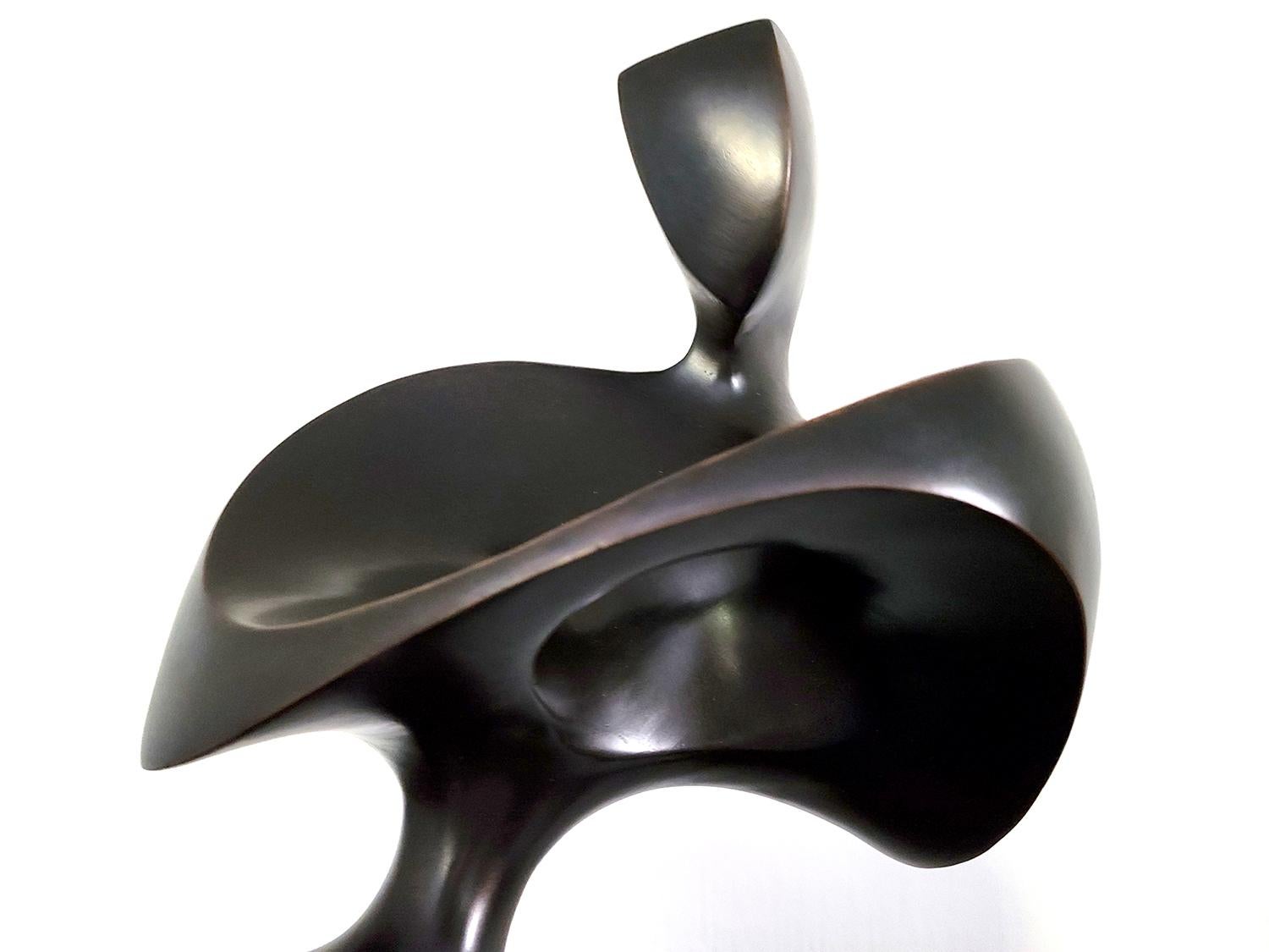 Solstice Dark Bronze Ed 1/12 - elegant, female, figurative, bronze sculpture - Contemporary Sculpture by Jeremy Guy