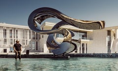 Zephyr Monumental 2/7 Mirror Polished Stainless Steel - outdoor sculpture