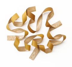 Jeremy Holmes - « Four Points in Autumn » - sculpture en bois courbé et peint en frêne blanc