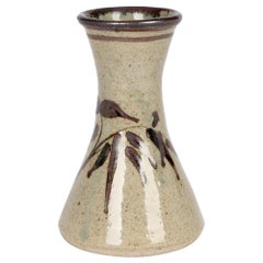 Jeremy Leach & Robert Tinnyunt Lowerdown Pottery Tenmoku Pattern Studio Vase