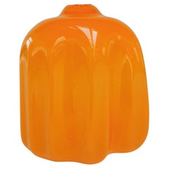 Jeremy Maxwell Wintrebert orange hand blown glass vase