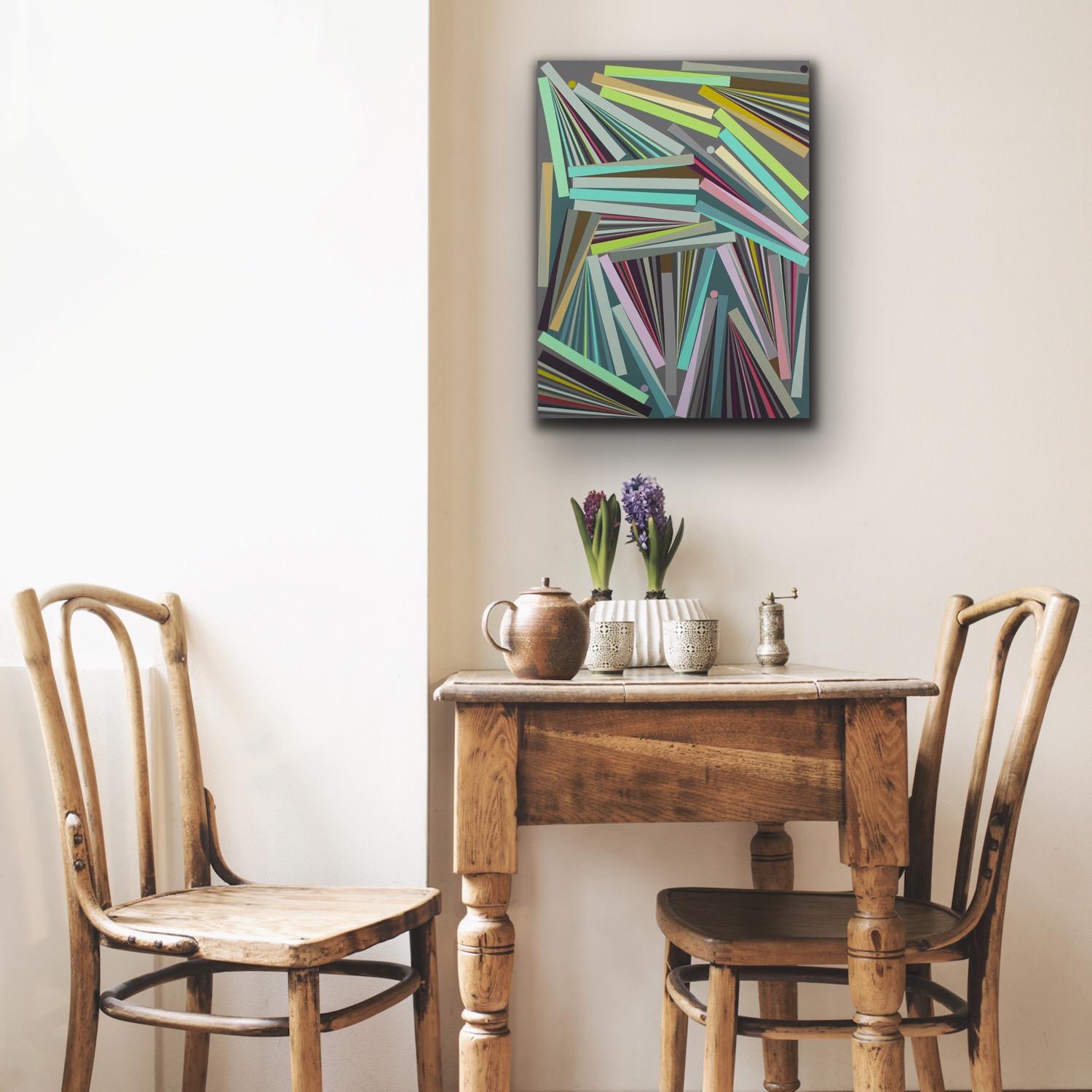 Bibliophile, Original Contemporary Abstract Book Painting, Modern Still Life Art For Sale 6