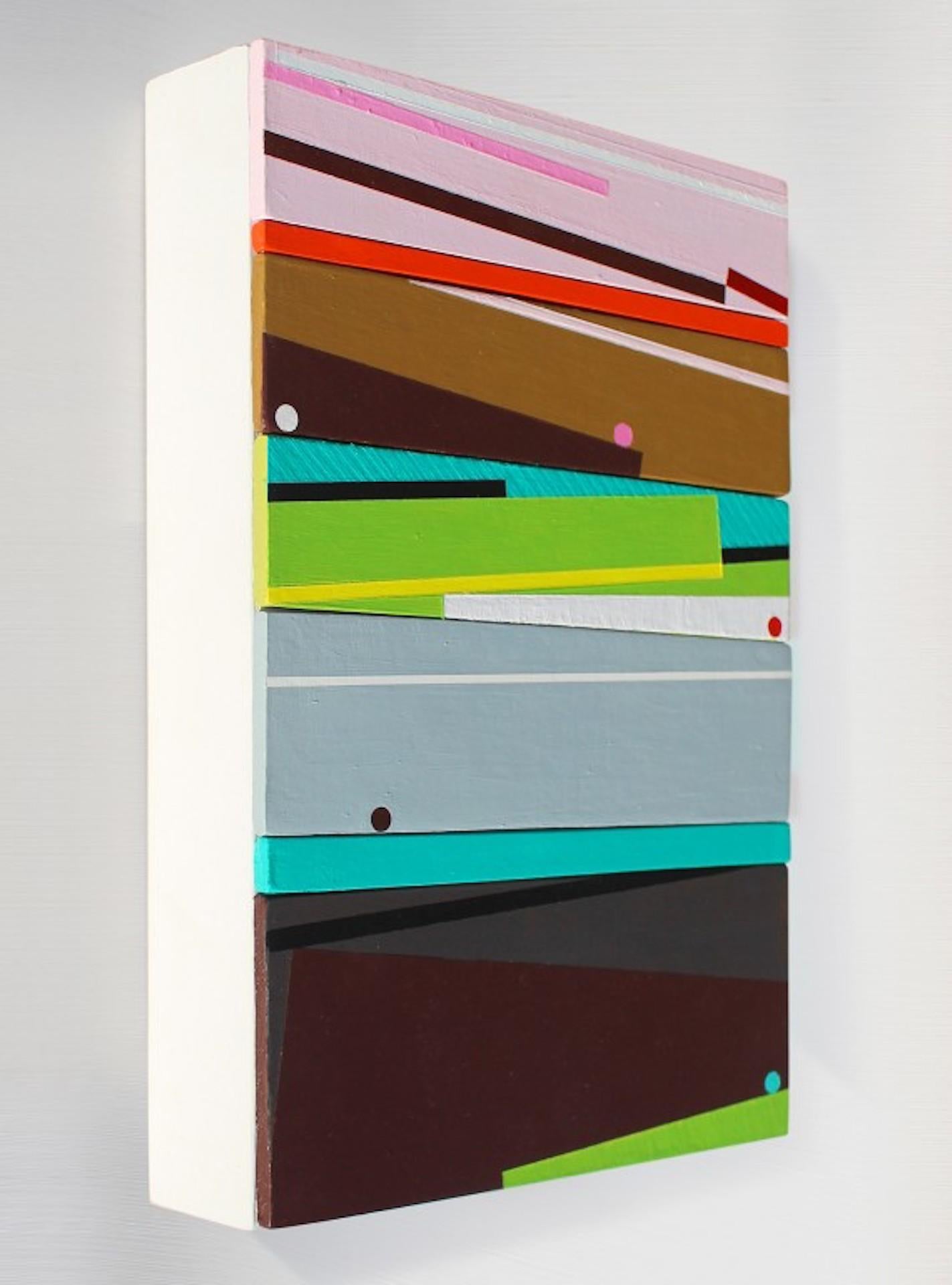 Stacker PC, Jeremy Morgan, Original Painting, Abstract Geometric Technology Art For Sale 2