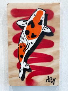 Love 1 - Stencil Art on Wood Panel