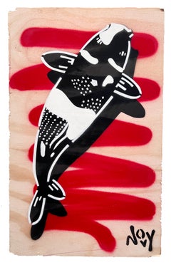 Prosperity 1 - Koi Stencil Art