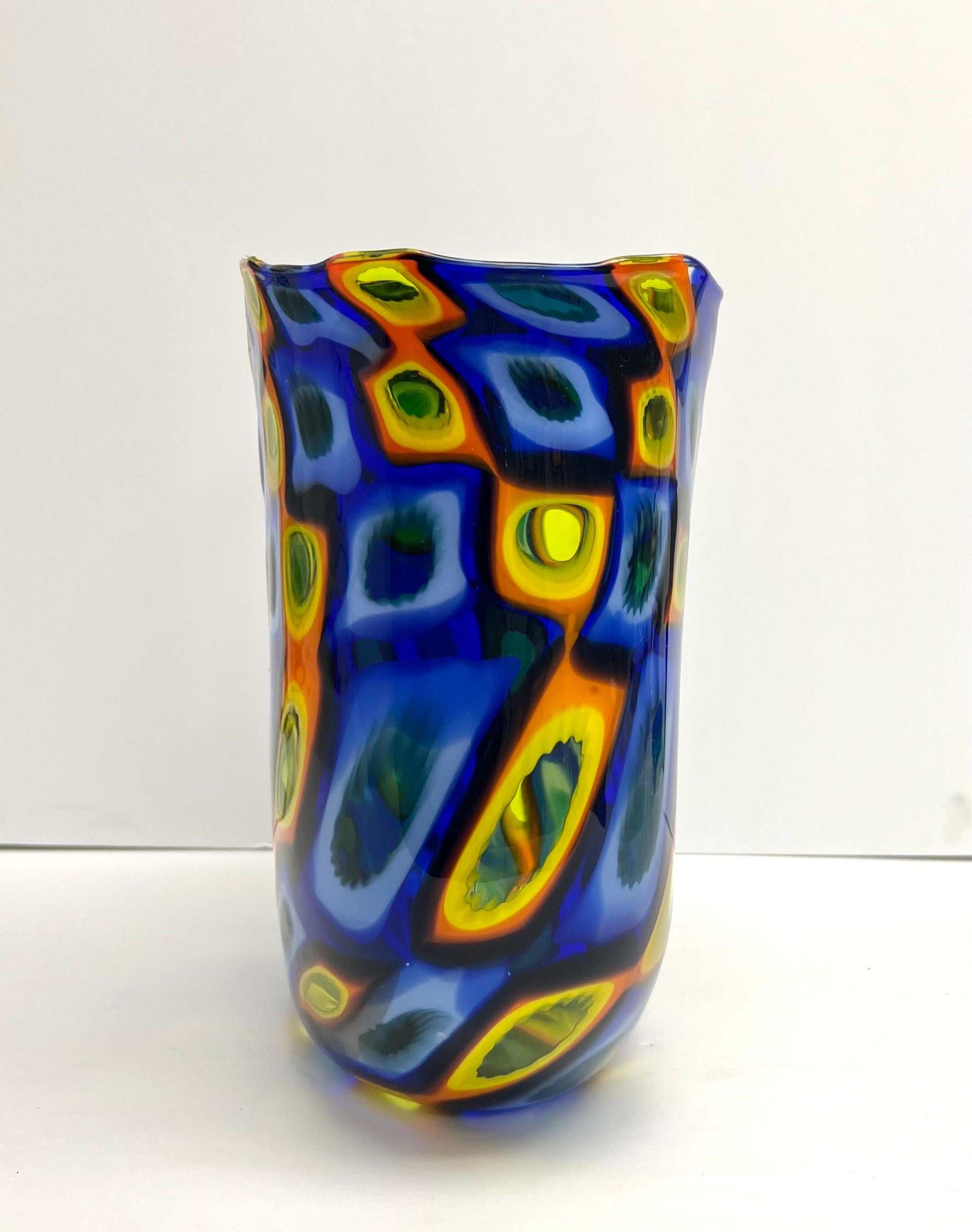 Jeremy Popelka Art Glass Murrini Vase 2001 For Sale 2