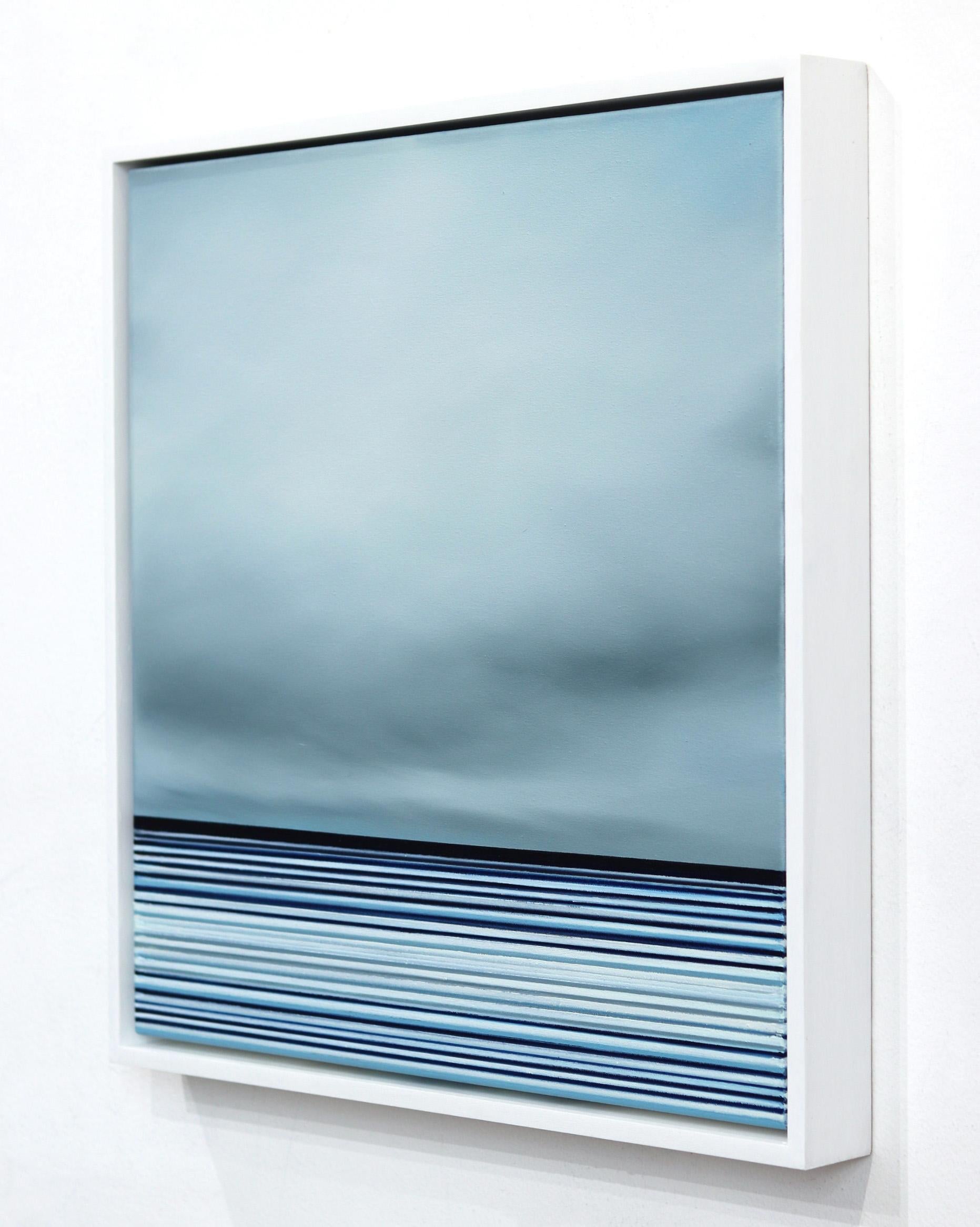 Untitled No. 545 - Framed Contemporary Minimalist Blue Artwork 1