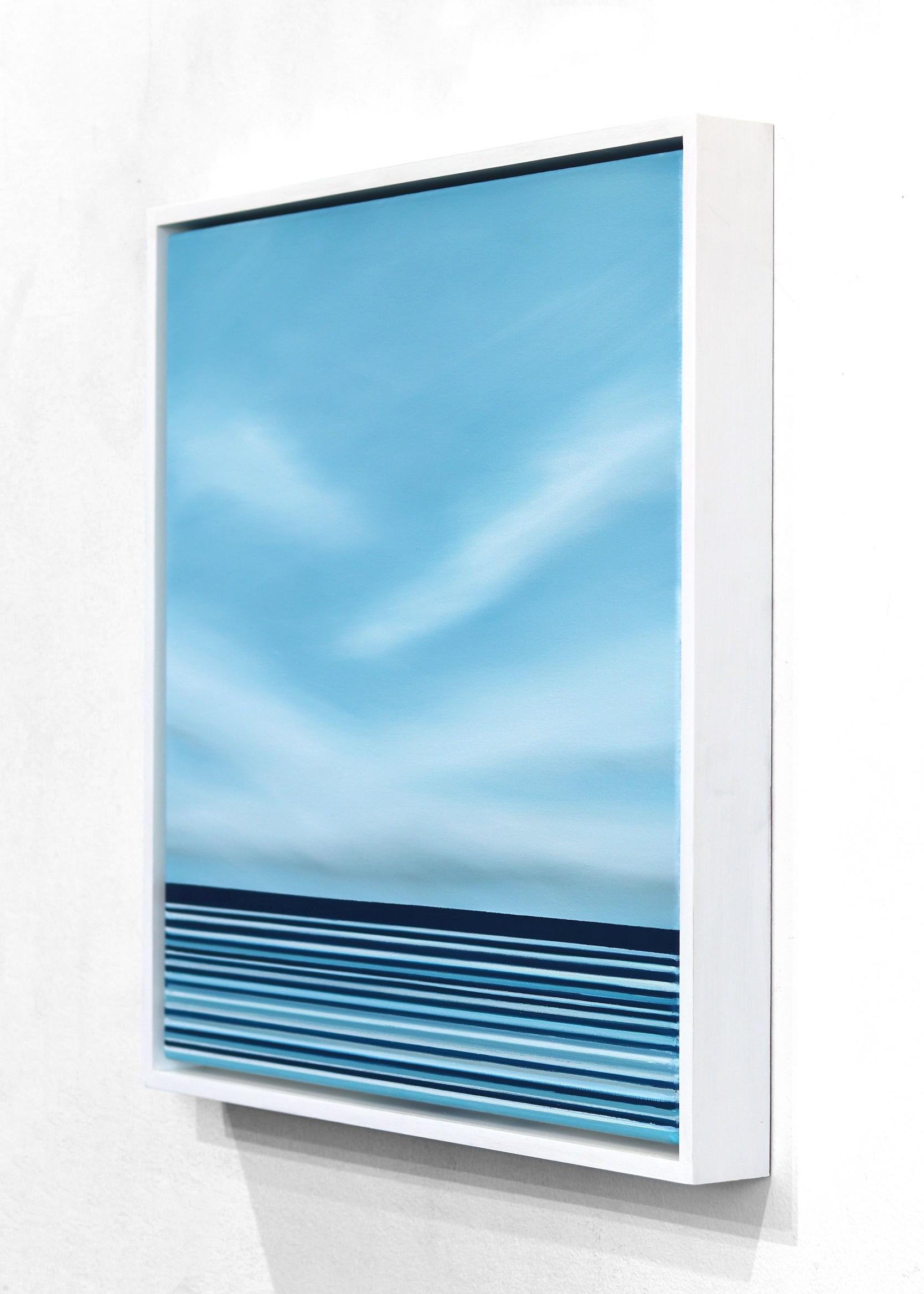 Untitled No. 704 - Framed Contemporary Ocean Sky Minimalist Blue Artwork For Sale 1