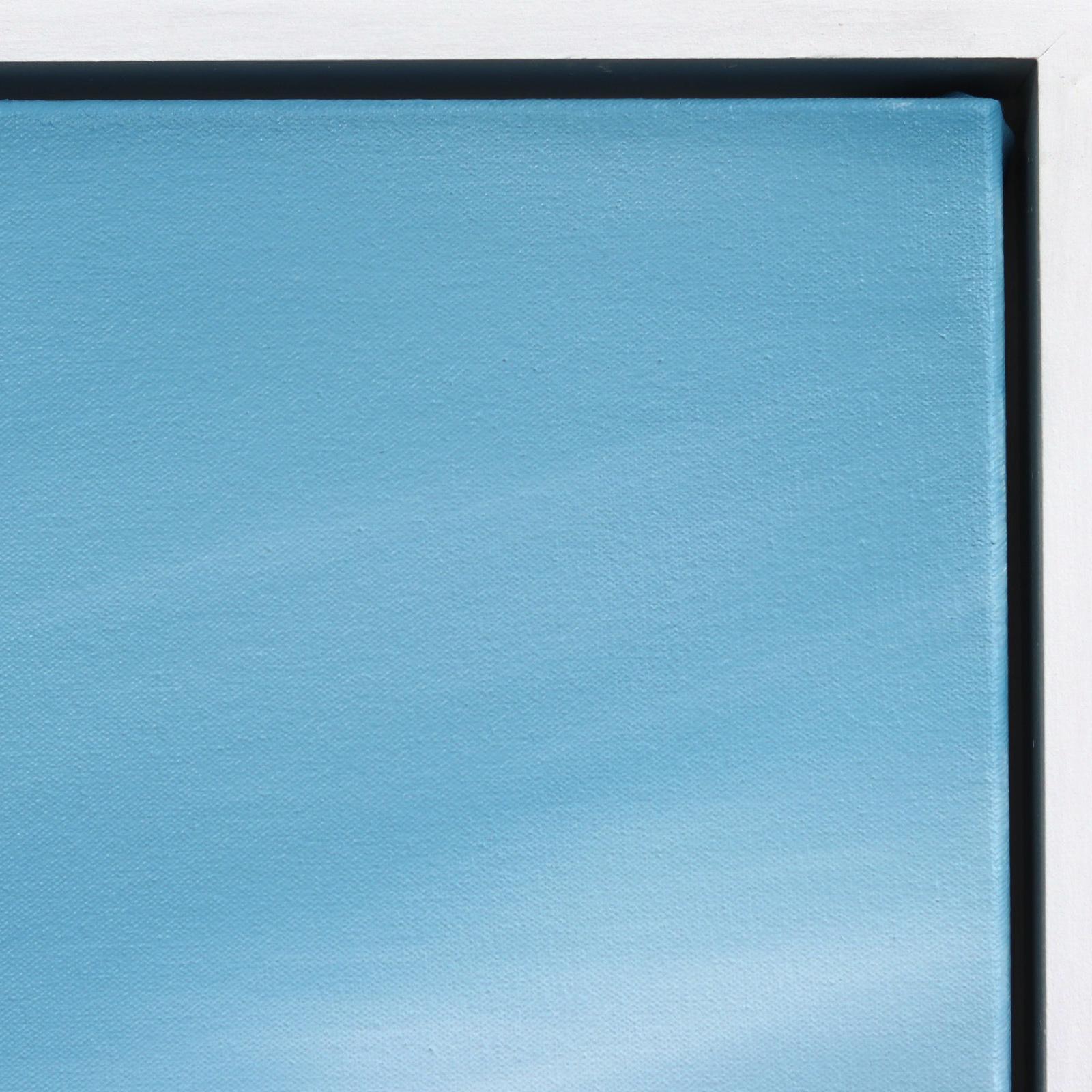 Untitled No. 704 - Œuvre d'art contemporaine encadrée Océan Ciel Bleu Minimaliste en vente 2