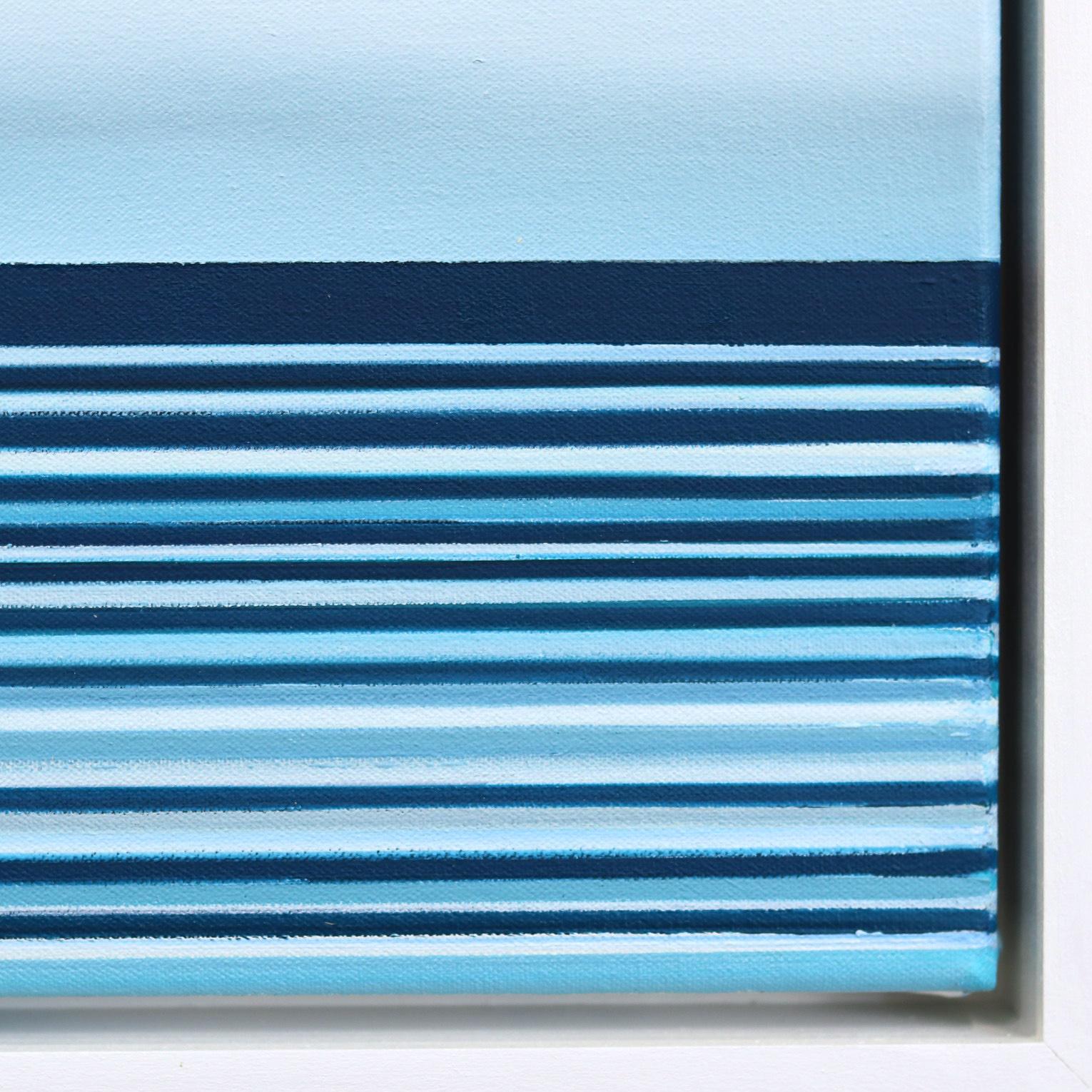 Untitled No. 704 - Œuvre d'art contemporaine encadrée Océan Ciel Bleu Minimaliste en vente 4