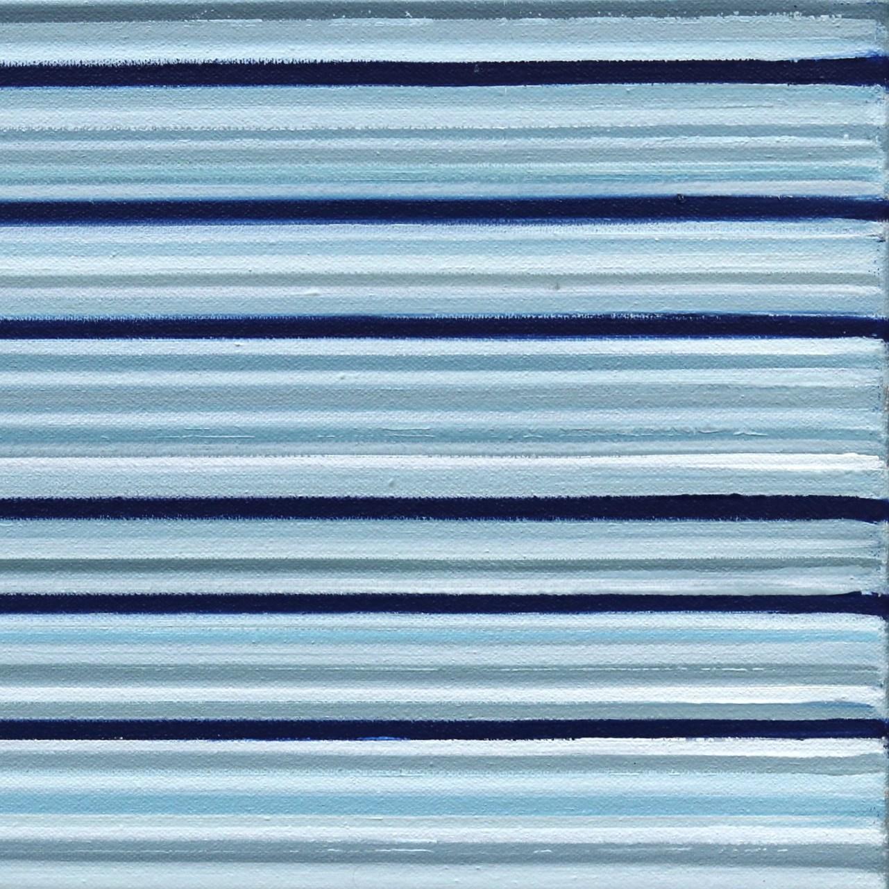 Ohne Titel Nr. 733 – Großes gerahmtes zeitgenössisches minimalistisches blaues Kunstwerk im Angebot 4