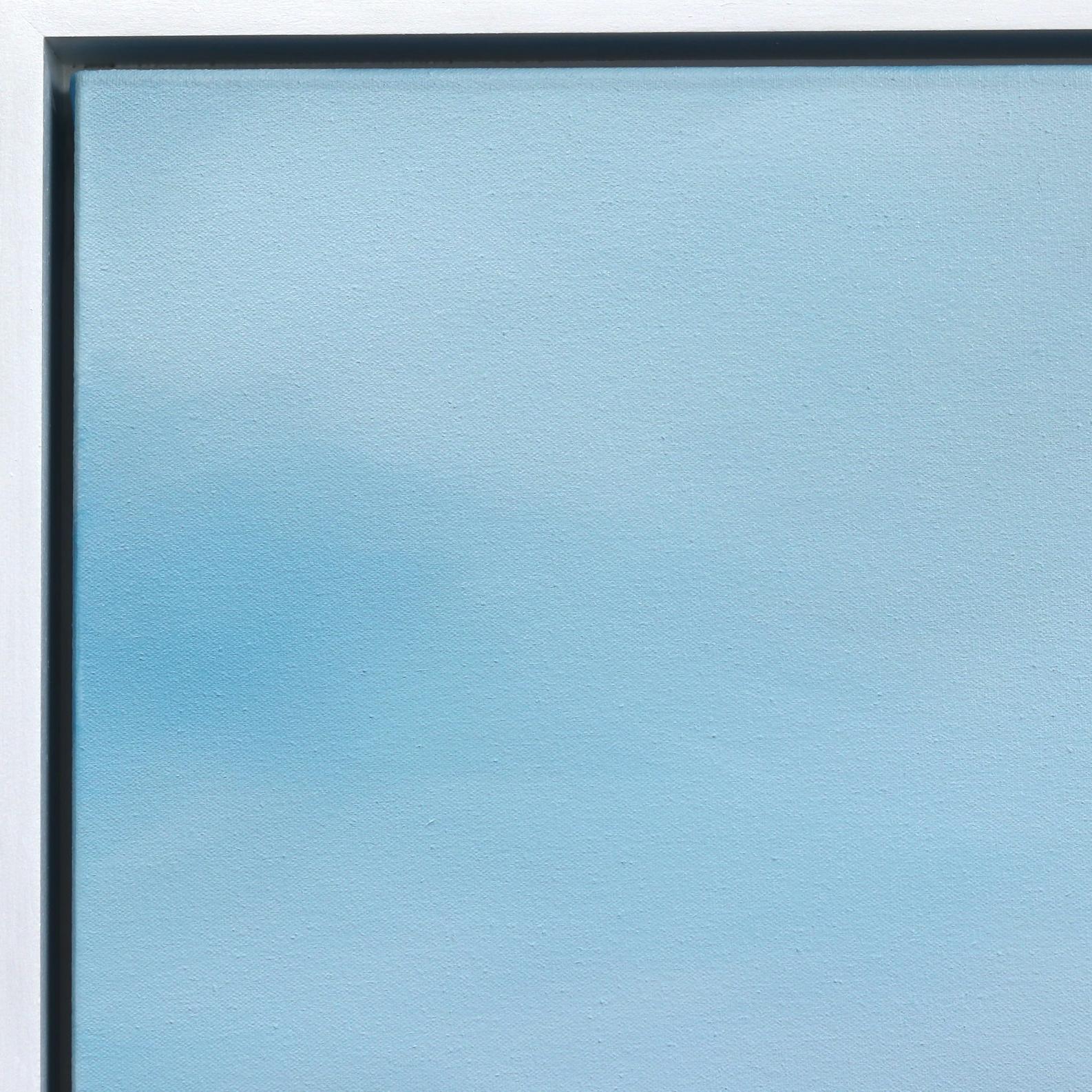 Œuvre d'art contemporaine bleue minimaliste sans titre n° 756 encadrée en vente 2