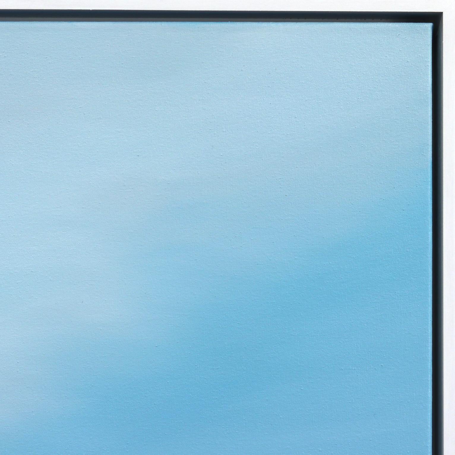 Untitled No. 756 - Framed Contemporary Minimalist Blue Artwork For Sale 4