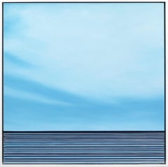 Untitled No. 760 - Framed Contemporary Minimalist Blue Artwork