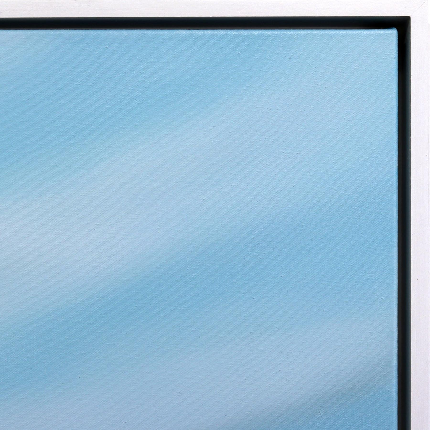 Untitled No. 762 - Framed Contemporary Minimalist Blue Landscape Ocean Artwork For Sale 3