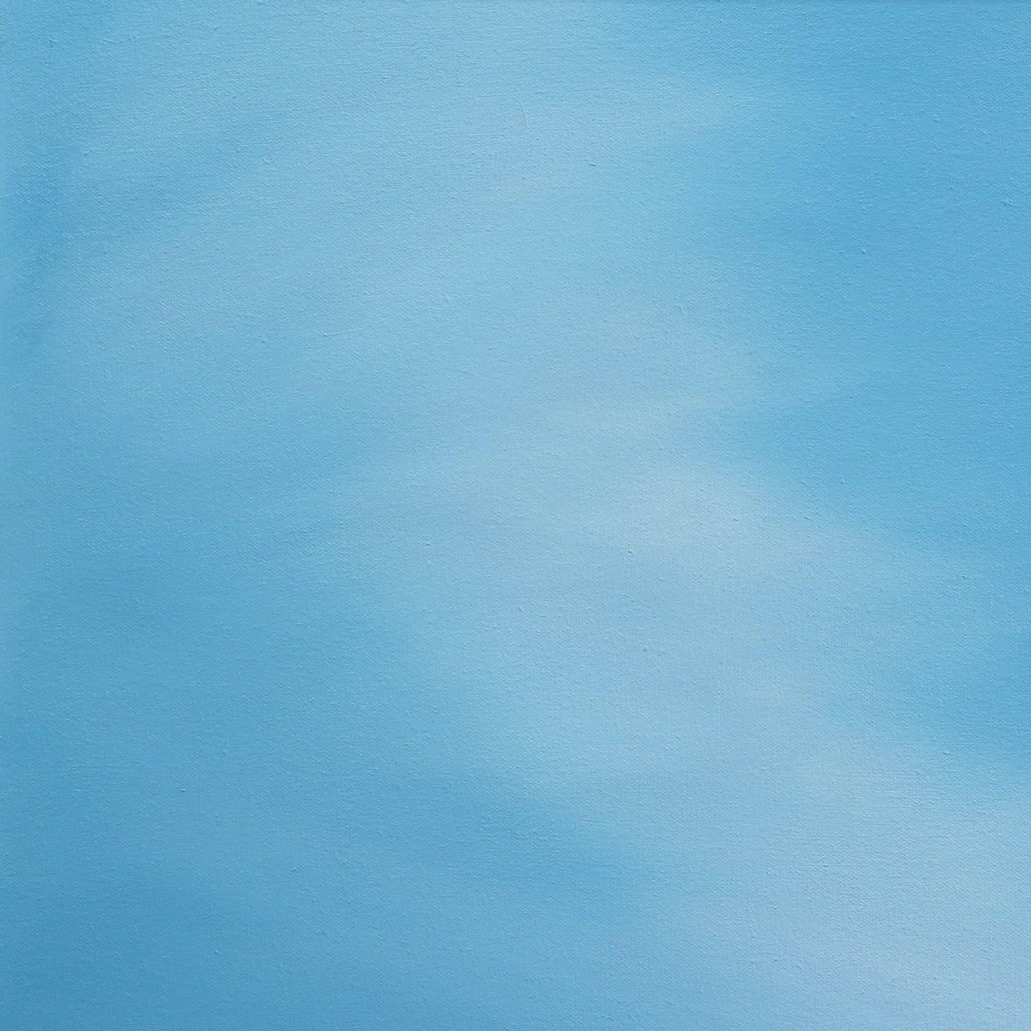 Untitled No. 763 - Framed Contemporary Minimalist Blue Artwork For Sale 1