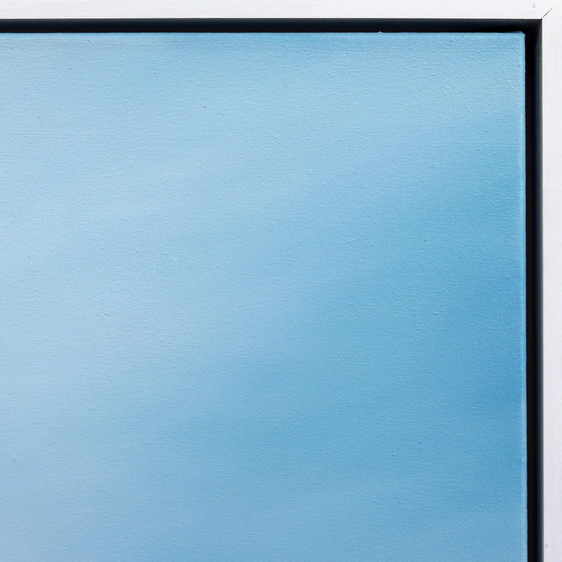 Untitled No. 764 - Framed Contemporary Minimalist Ocean Coastline Blue Artwork For Sale 2