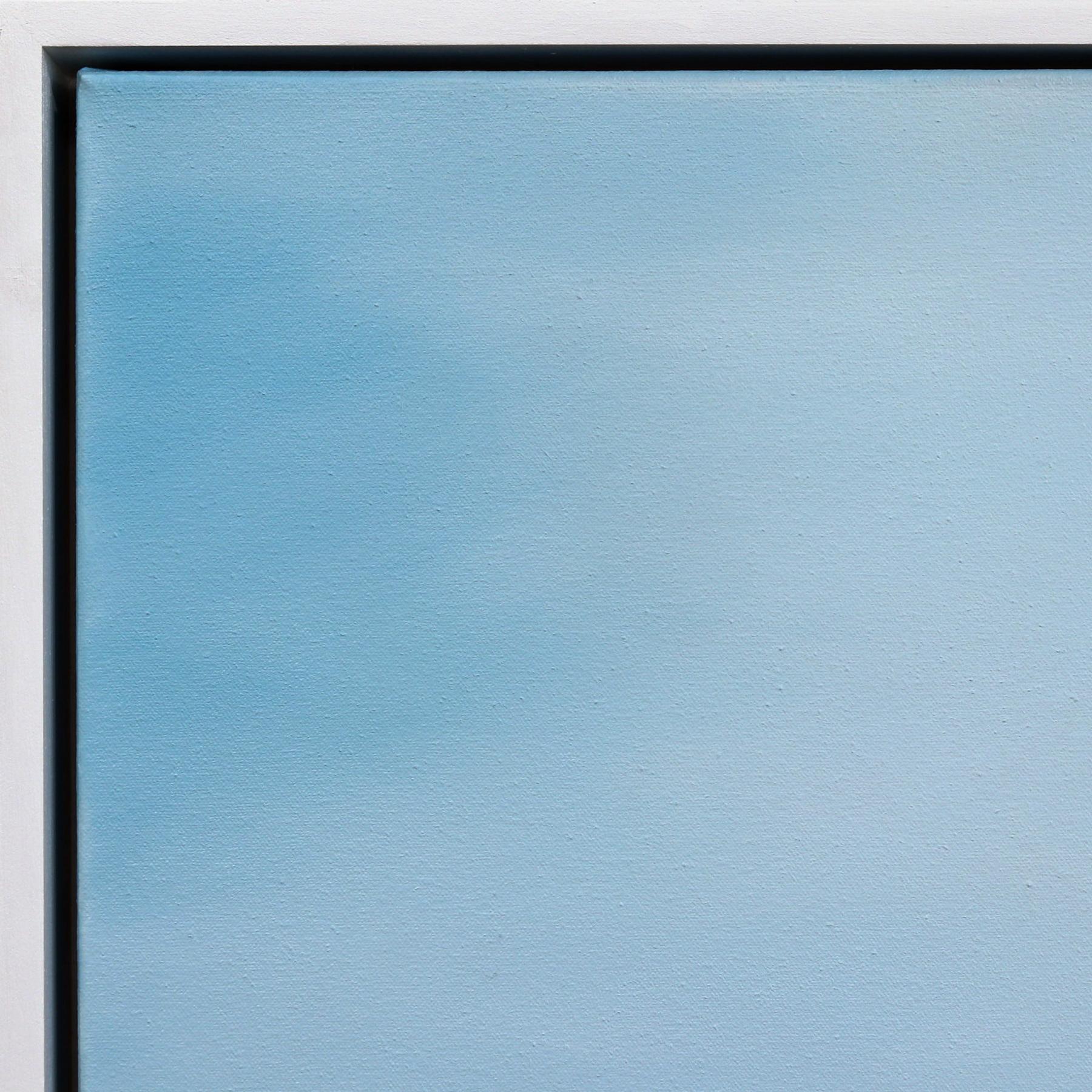 Untitled No. 764 - Framed Contemporary Minimalist Ocean Coastline Blue Artwork For Sale 5