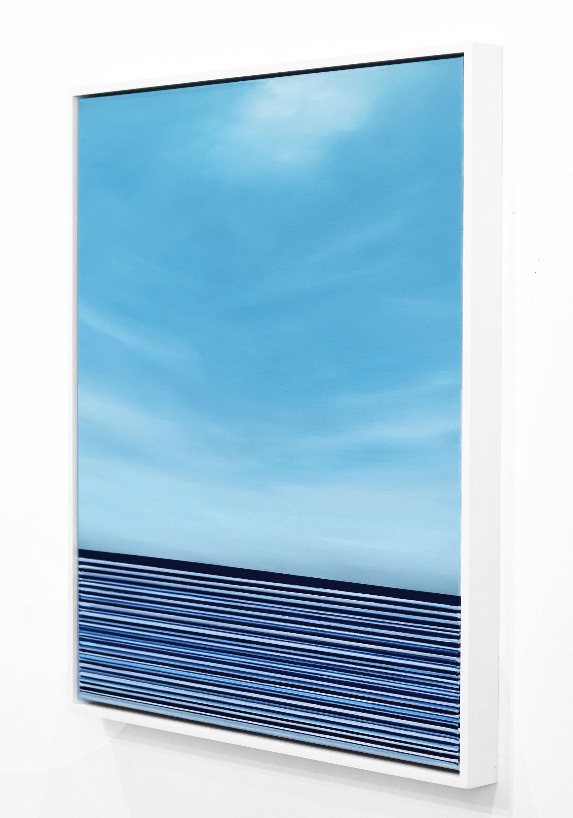 Untitled No. 769 - Framed Contemporary Minimalist Blue Ocean Landscape Artwork For Sale 1