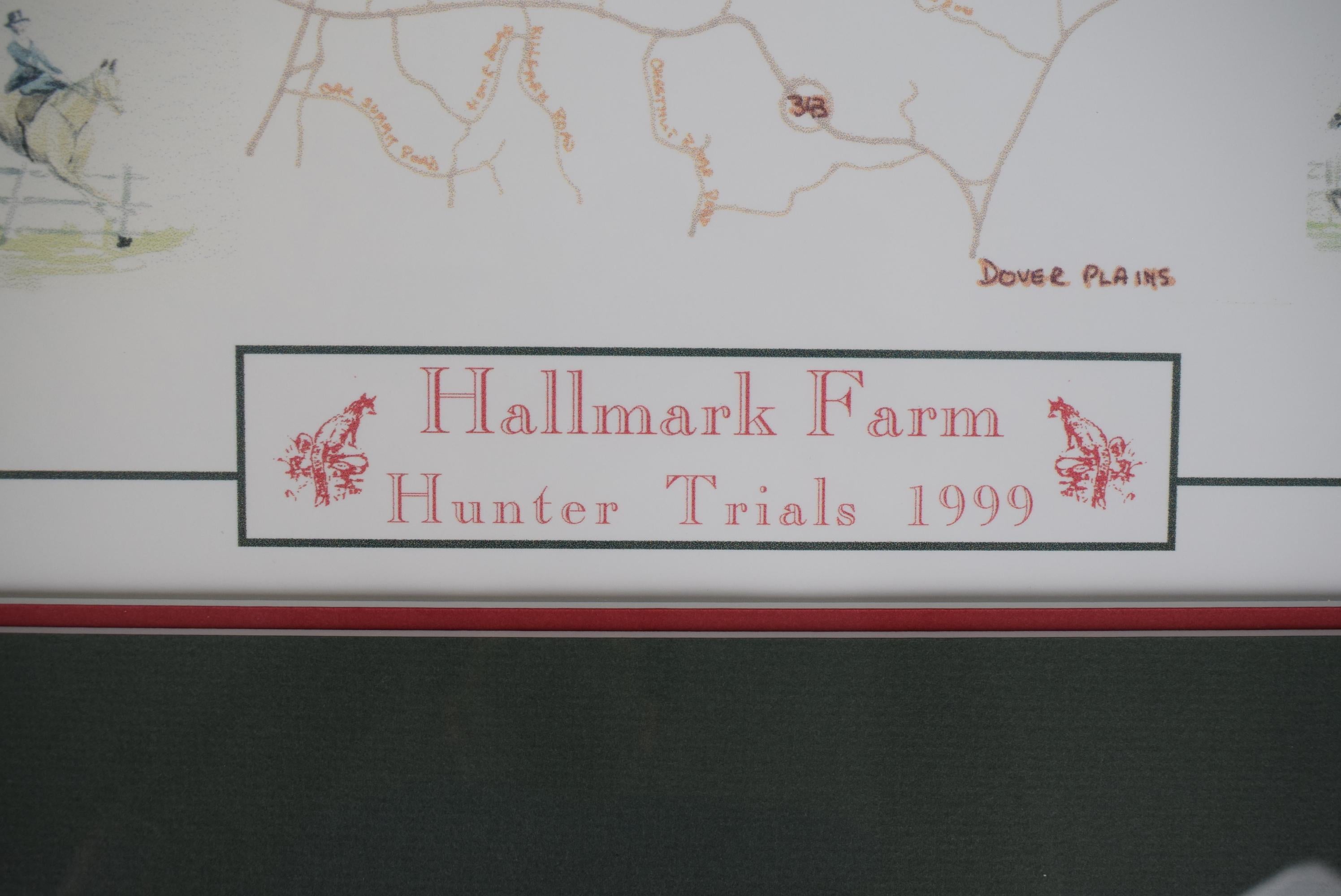 Millbrook Hunt/ Hallmark Farm Hunter Trials Map 1999 Print by Jeremy Rugge-Price For Sale 3