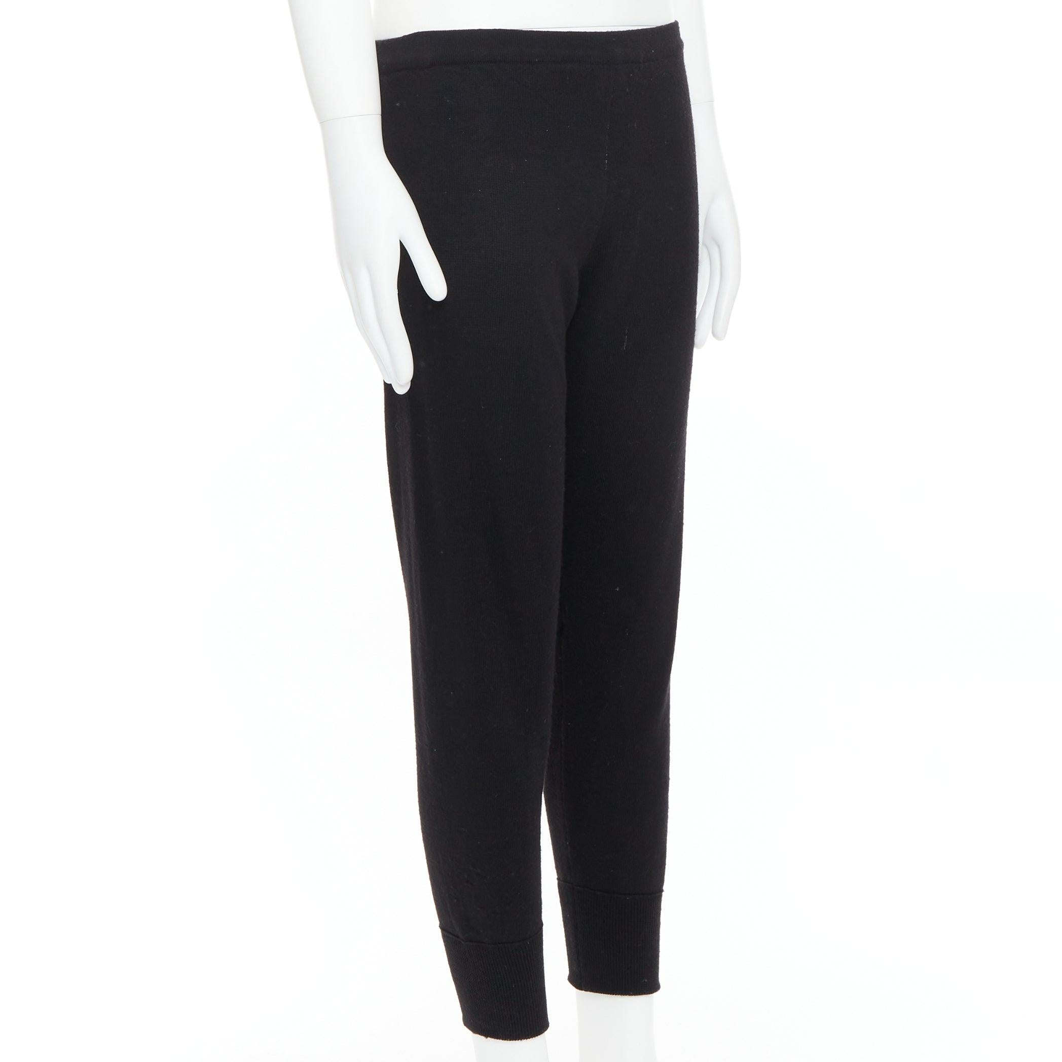 JEREMY SCOTT 100% Wolle schwarz Auge Intarsie stricken Jogger Hose S im Zustand „Relativ gut“ im Angebot in Hong Kong, NT