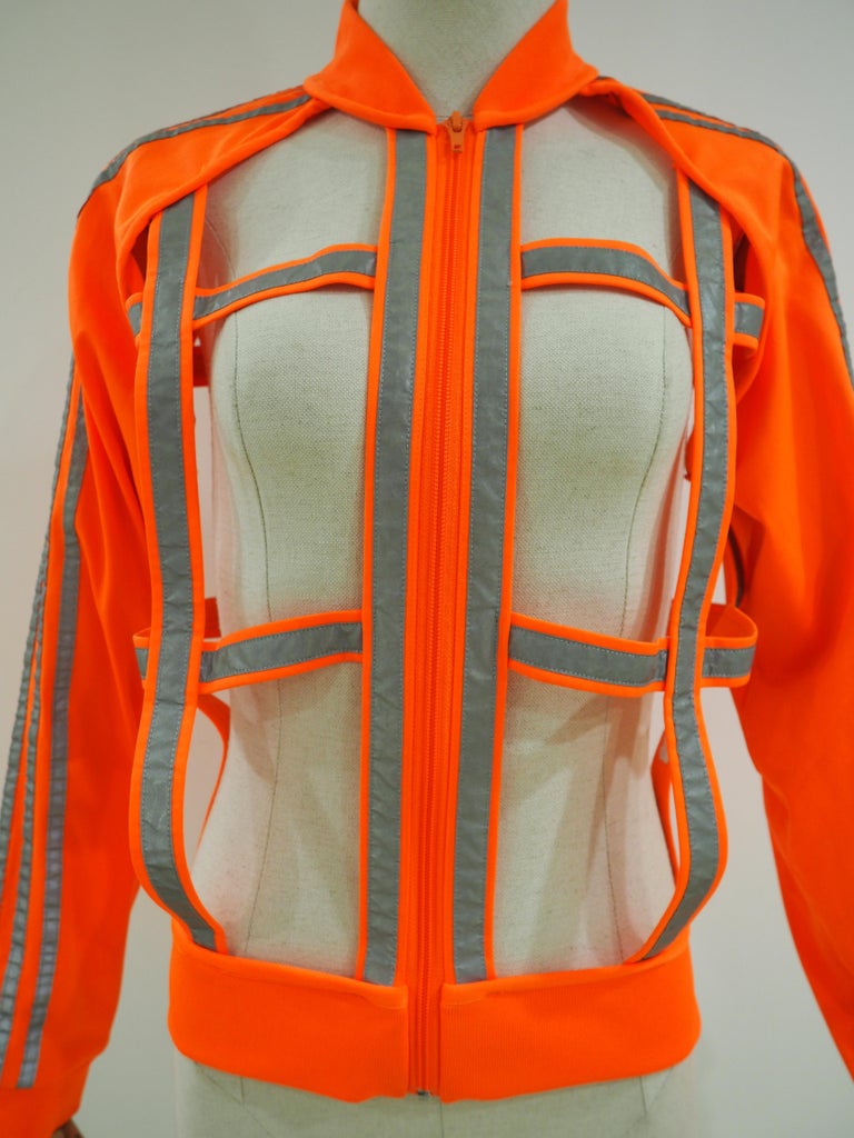 Jeremy Scott Adidas orange see through jacket at 1stDibs | adidas