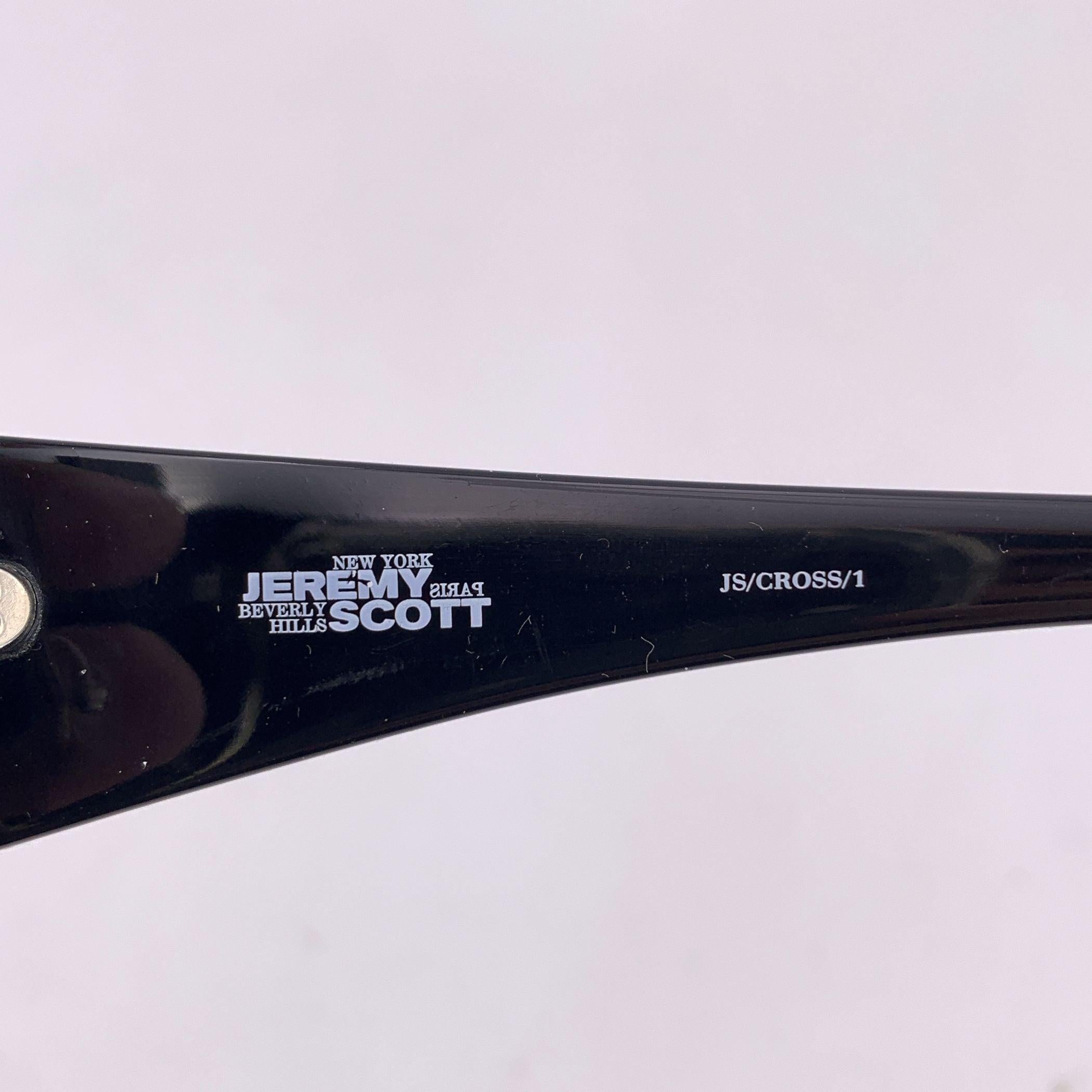 Nero Jeremy Scott by Linda Farrow Occhiali da sole neri JS/Cross/1 140 mm in vendita