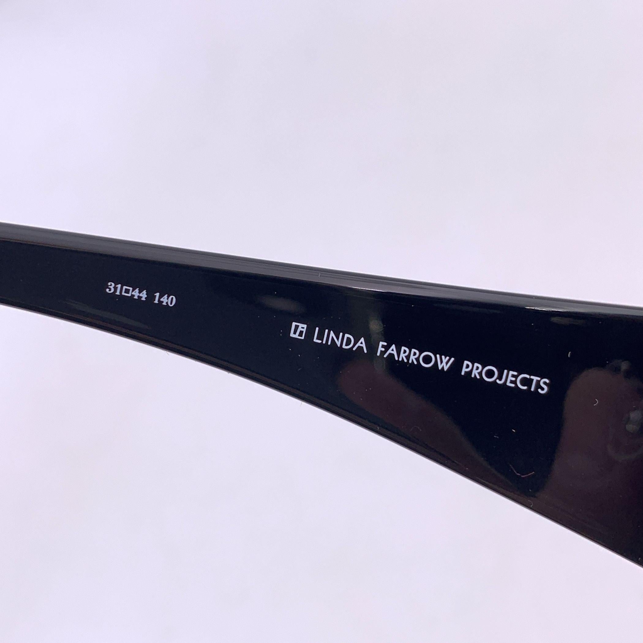 da uomo o donna Jeremy Scott by Linda Farrow Occhiali da sole neri JS/Cross/1 140 mm in vendita