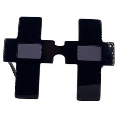 Jeremy Scott by Linda Farrow Gafas de sol JS/Cross/1 negras 140 mm