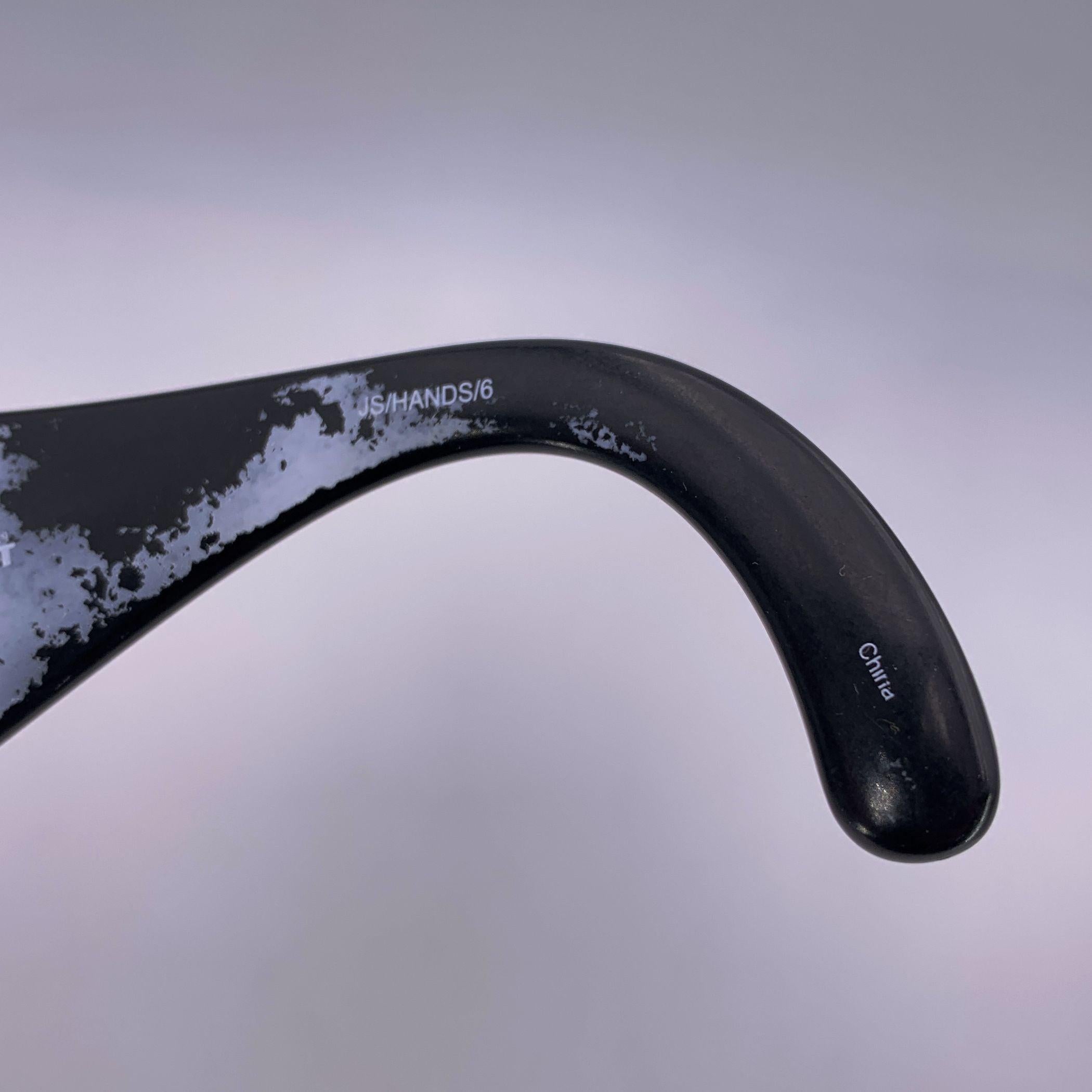 Occhiali da sole Jeremy Scott by Linda Farrow Nero Bianco JS/HANDS/6 Hands In condizioni ottime in vendita a Rome, Rome