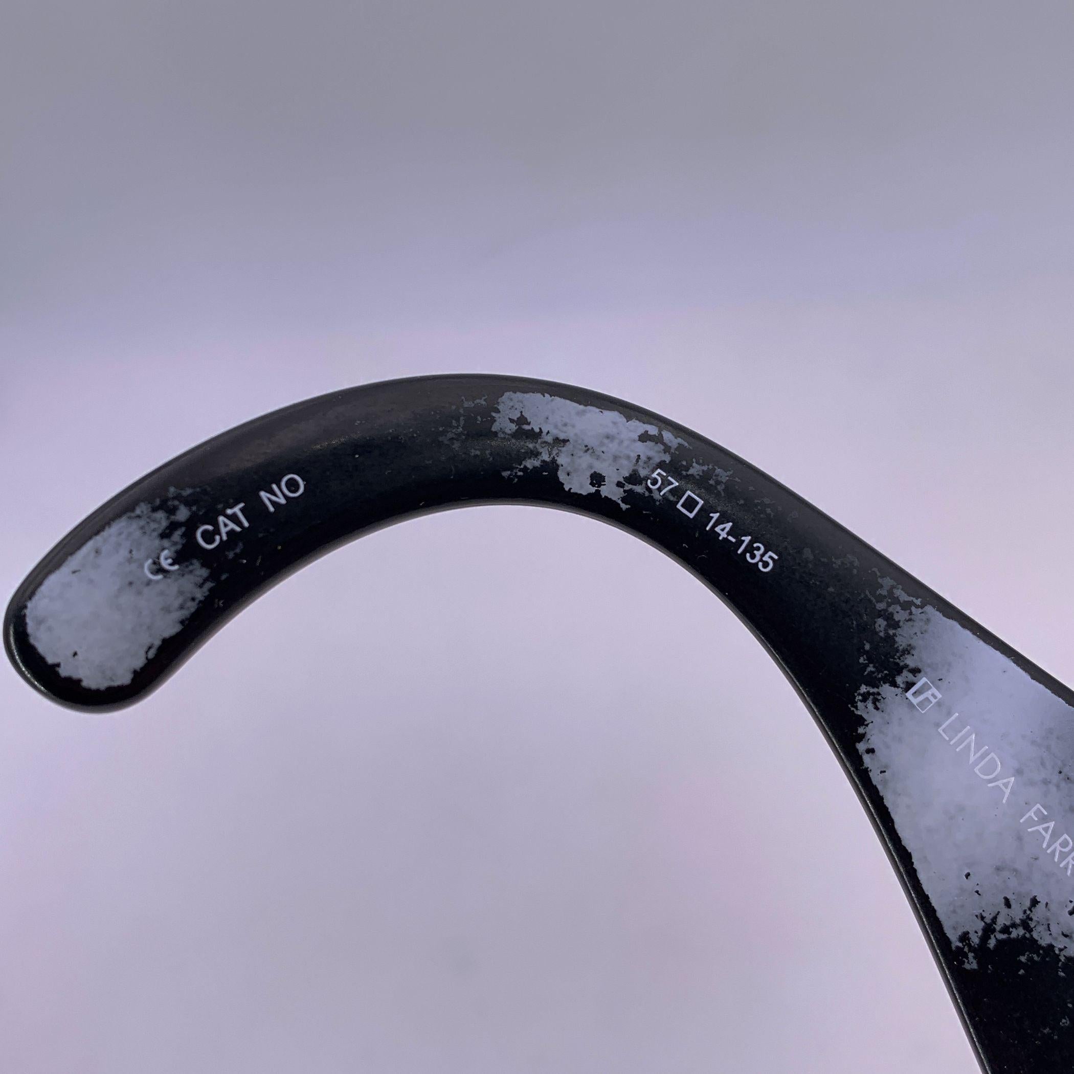 Occhiali da sole Jeremy Scott by Linda Farrow Nero Bianco JS/HANDS/6 Hands in vendita 1