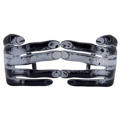 Jeremy Scott by Linda Farrow Negro Blanco JS/HANDS/6 Manos Gafas de sol