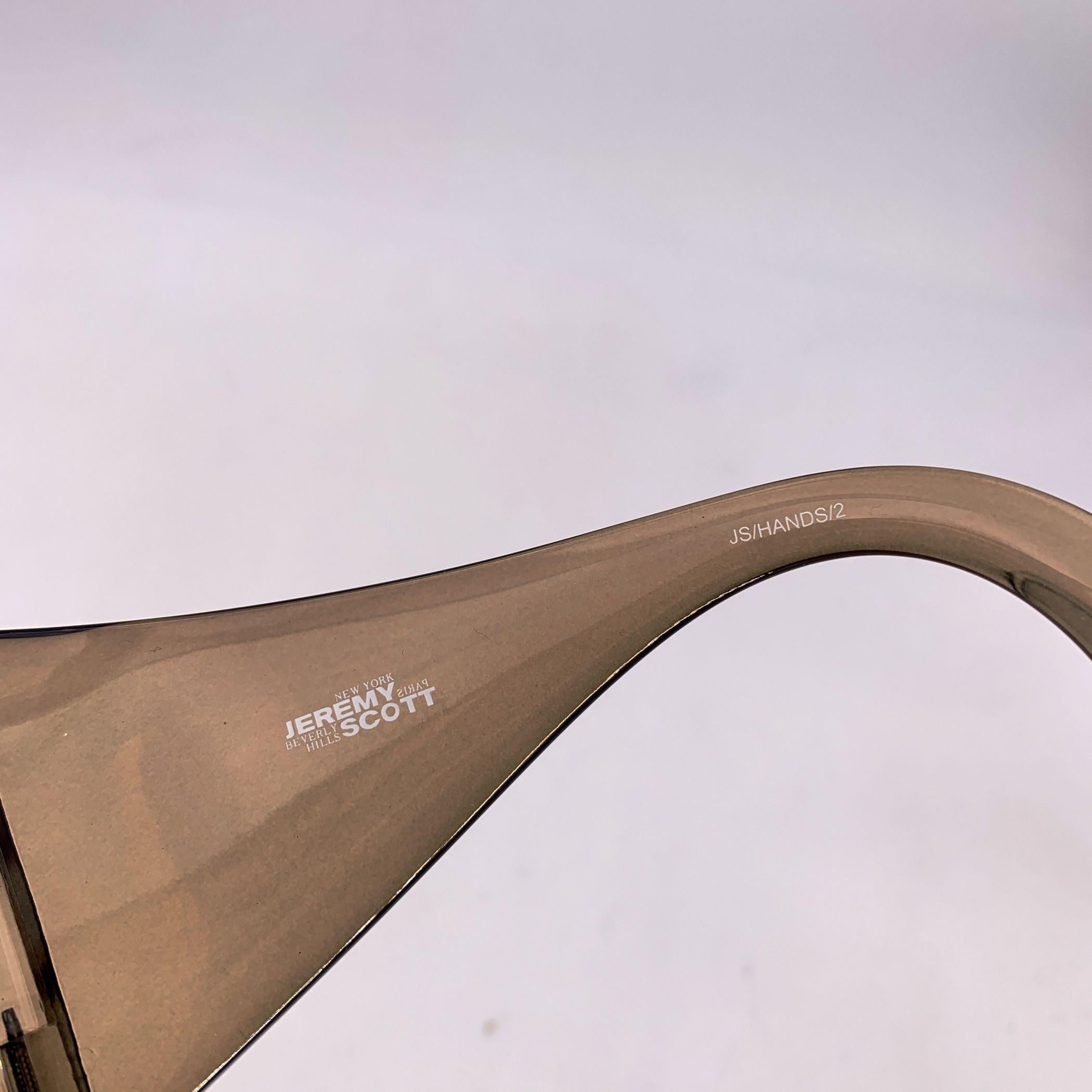 Femenino o masculino Jeremy Scott by Linda Farrow Gafas de sol JS/HANDS/2 Manos Marrón Transparente en venta