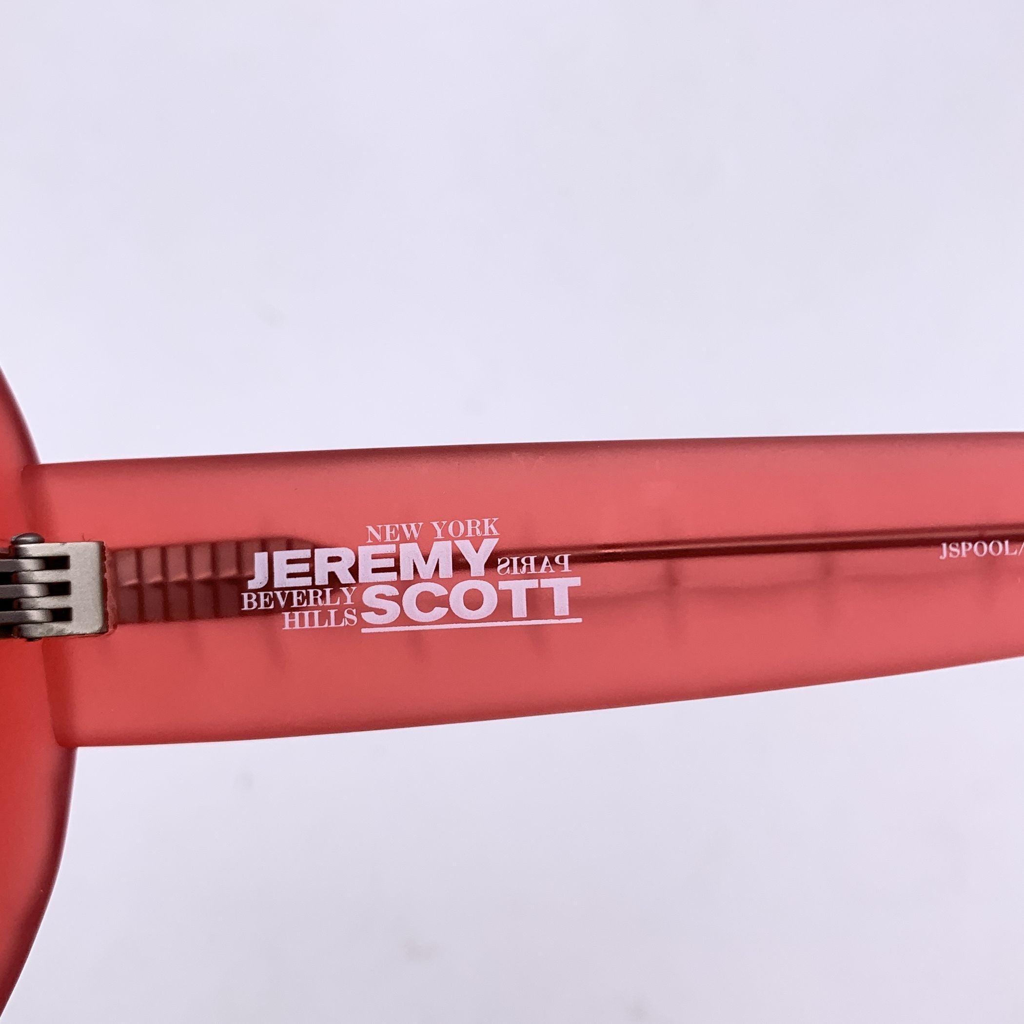 Jeremy Scott by Linda Farrow Red Oversize JSPool/1 Sunglasses 145 mm In Excellent Condition In Rome, Rome