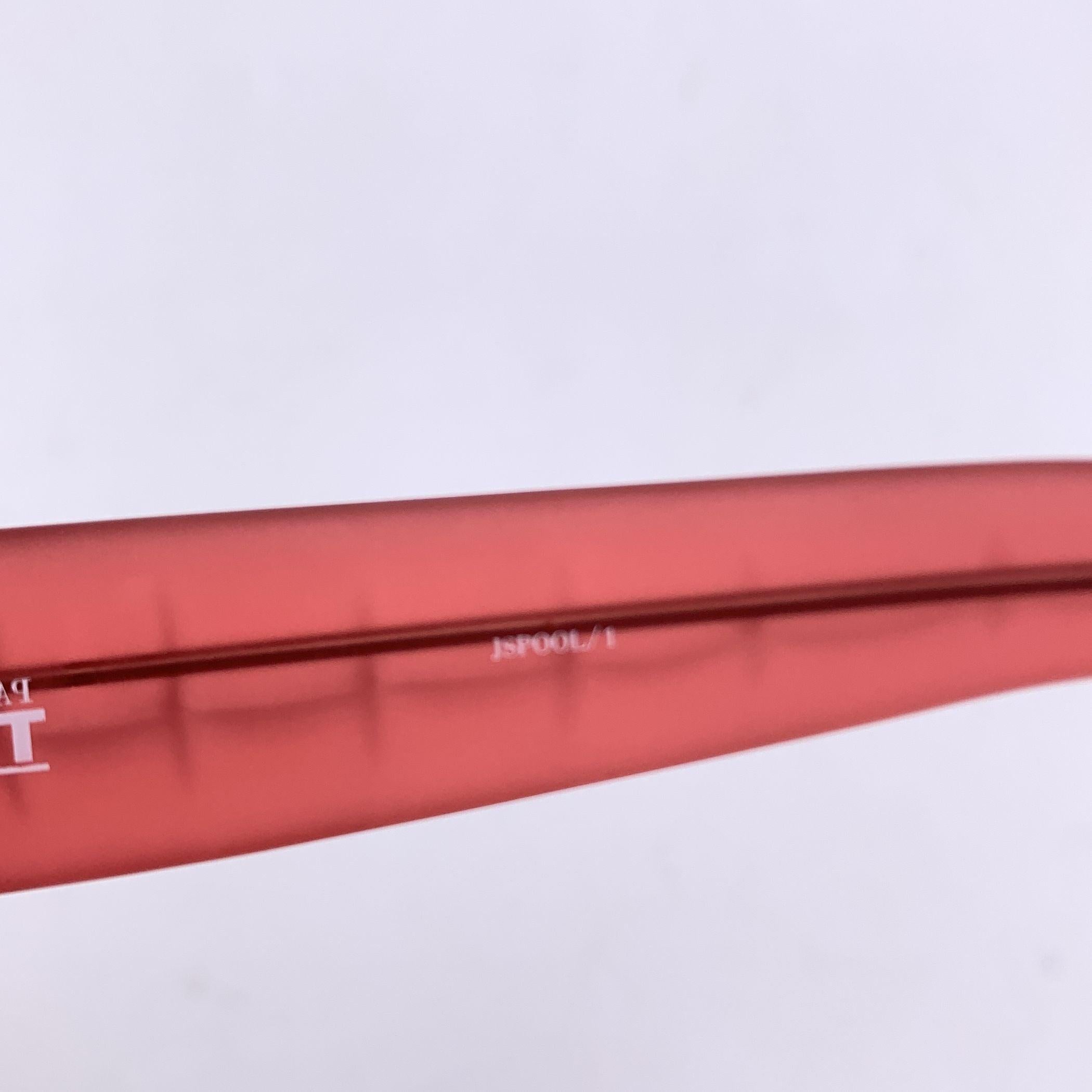 Women's or Men's Jeremy Scott by Linda Farrow Red Oversize JSPool/1 Sunglasses 145 mm