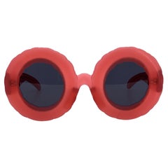 Jeremy Scott by Linda Farrow Lunettes de soleil surdimensionnées rouges JSPool/1 145 mm