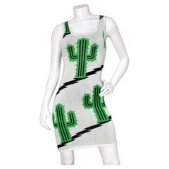 Jeremy Scott Cotton Cactus Print Mini Dress circa 2012