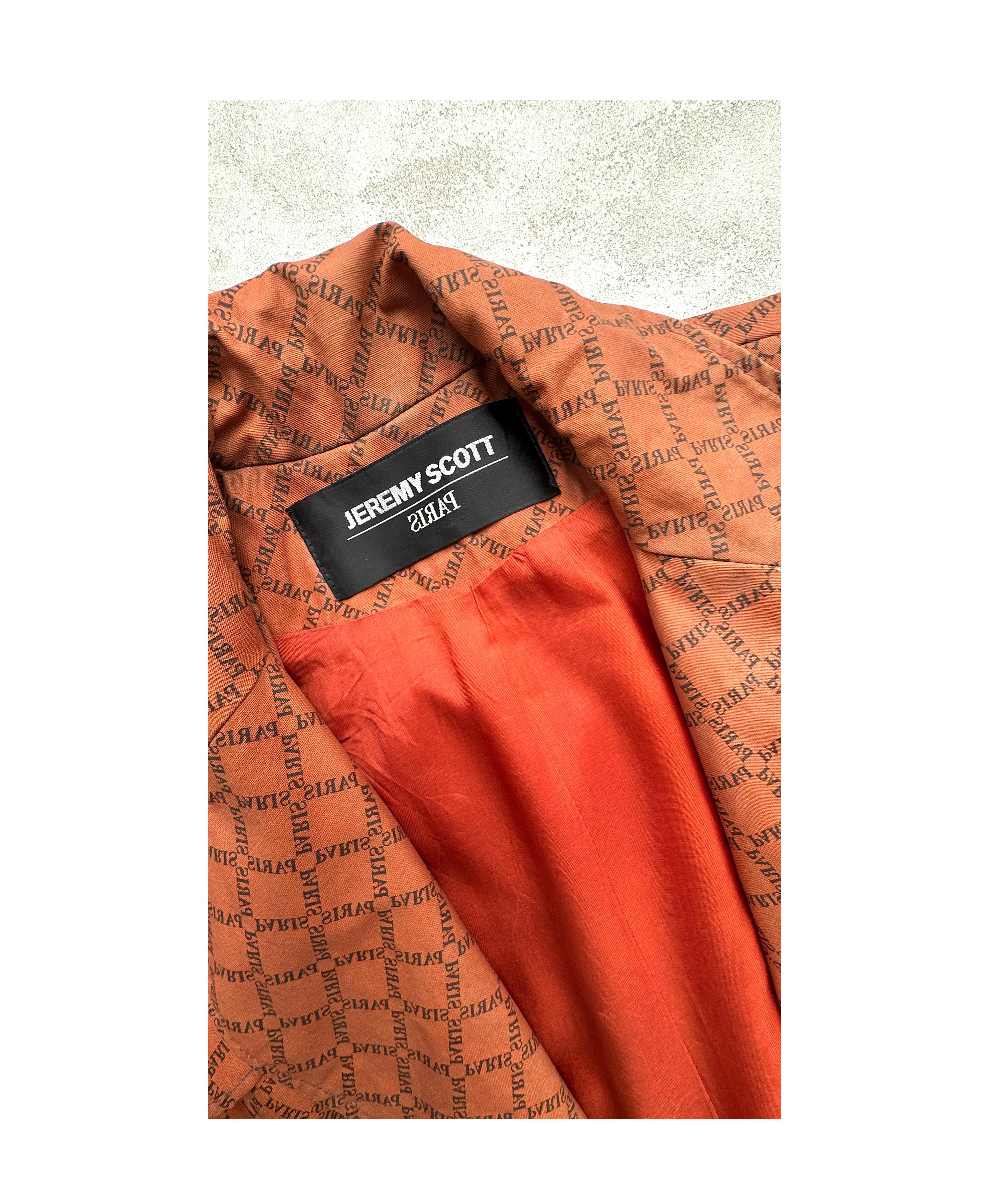 Collection'S di Jeremy Scott Collezione Autunno 2000 Trench sartoriale stampato invertito a Parigi in vendita 7