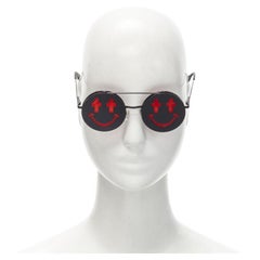 JEREMY SCOTT LINDA FARROW JS/SMILE/3 rojo negro flip up teashade gafas de sol