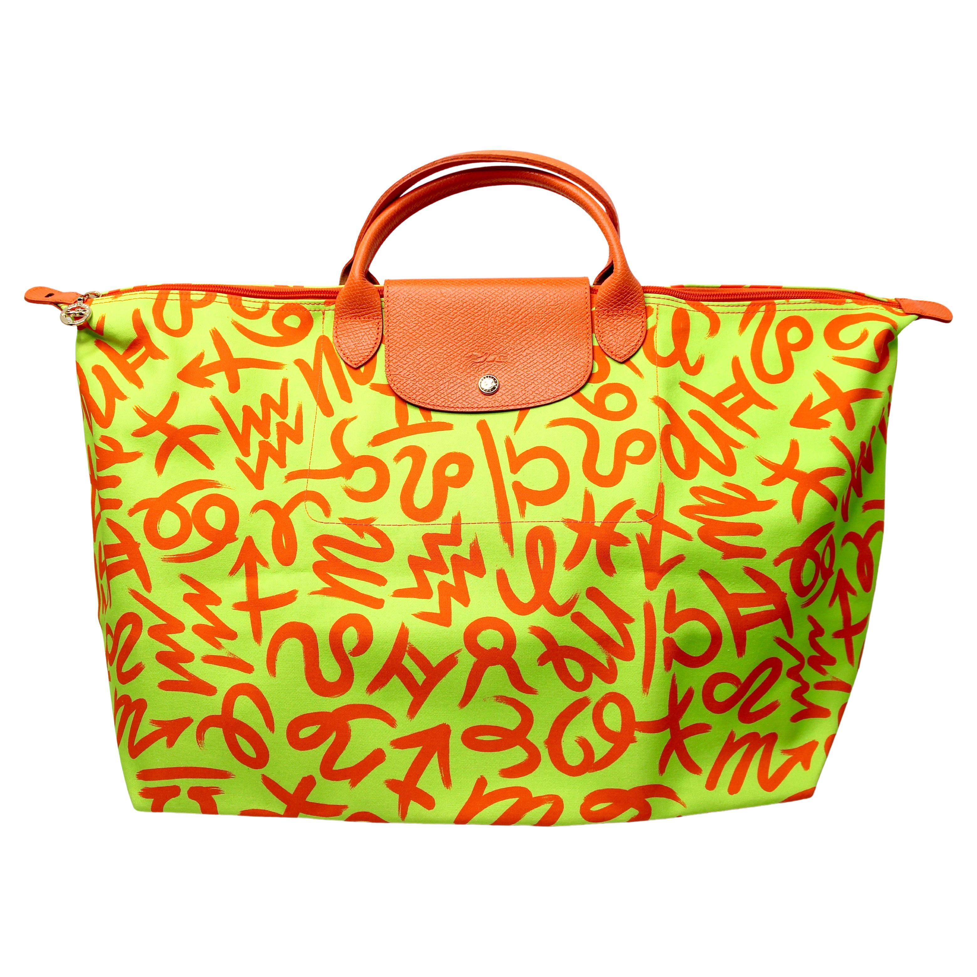 Jeremy Scott Longchamp Le Pliage Zodiac Tote Bag circa 2015 For Sale