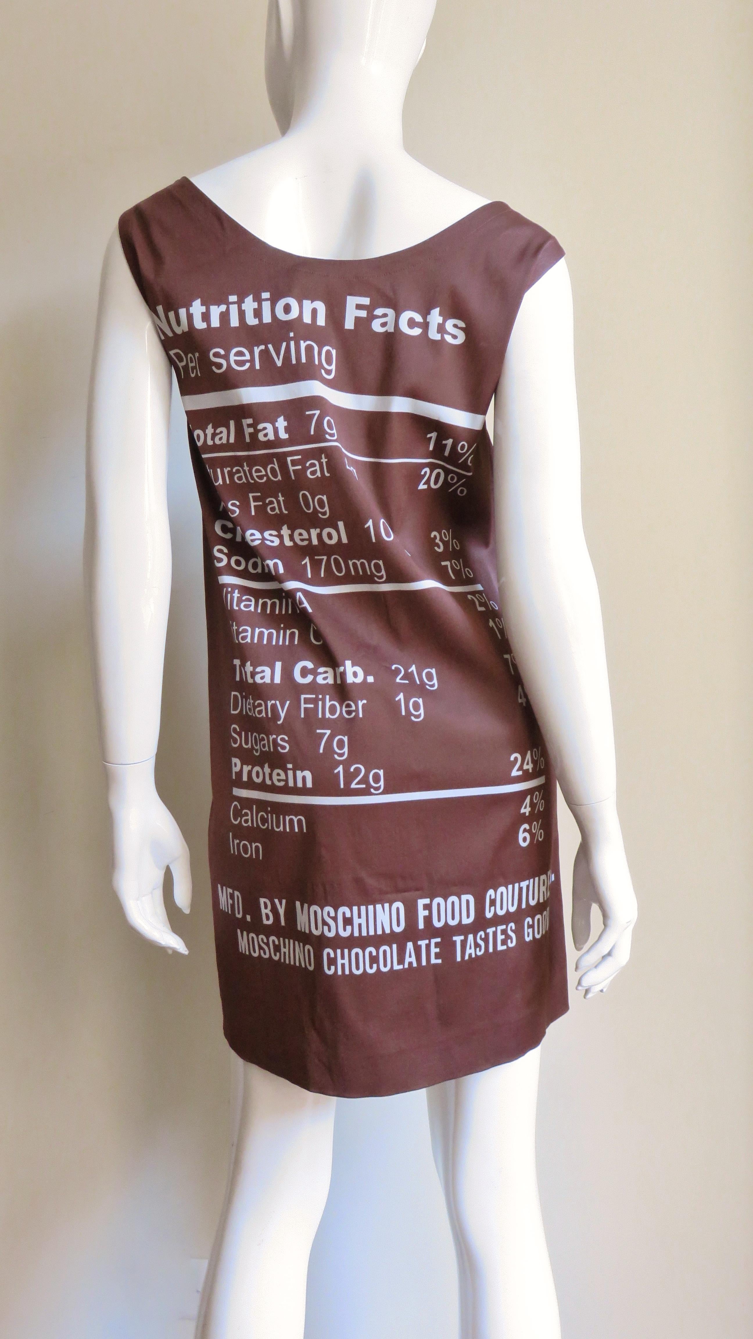 Jeremy Scott New Moschino Chocolate Bar Dress For Sale 1
