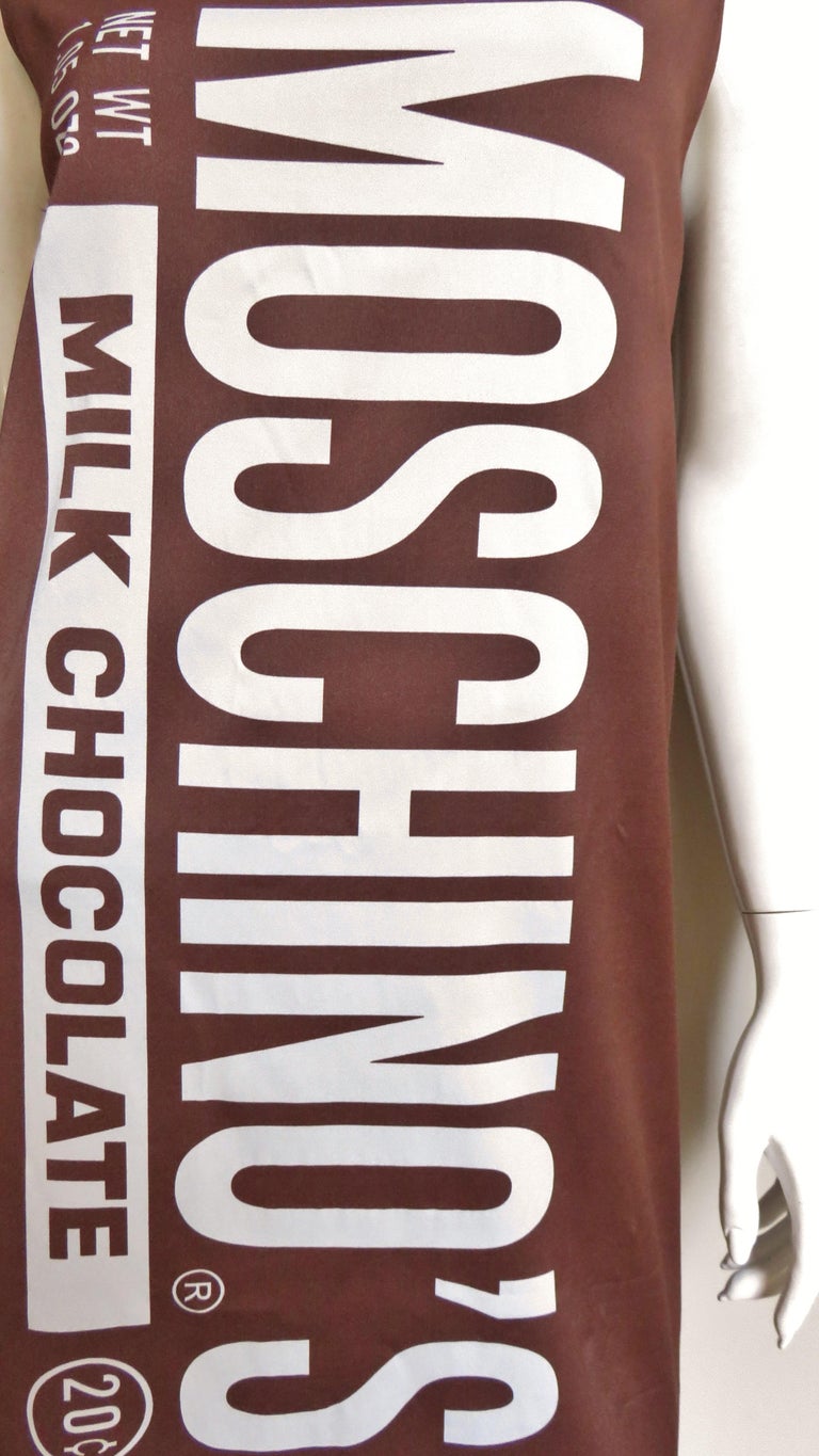 Jeremy Scott Moschino Chocolate Bar Dress For Sale at 1stDibs