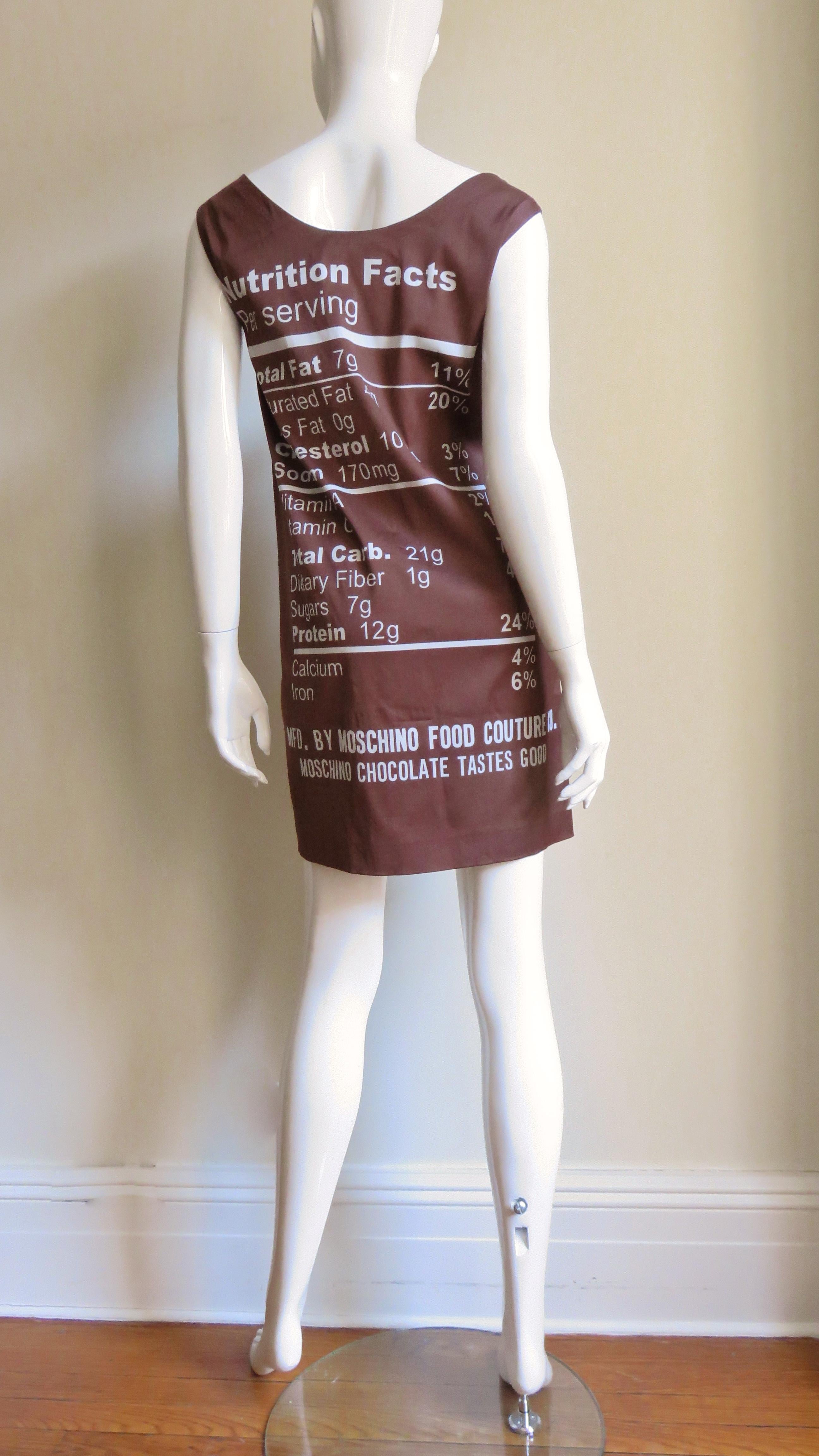 Jeremy Scott New Moschino Chocolate Bar Dress For Sale 3