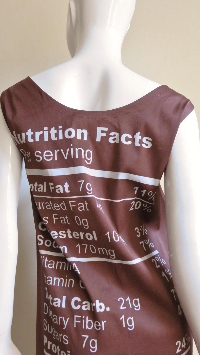 Jeremy Scott Moschino Chocolate Bar Dress For Sale at 1stDibs