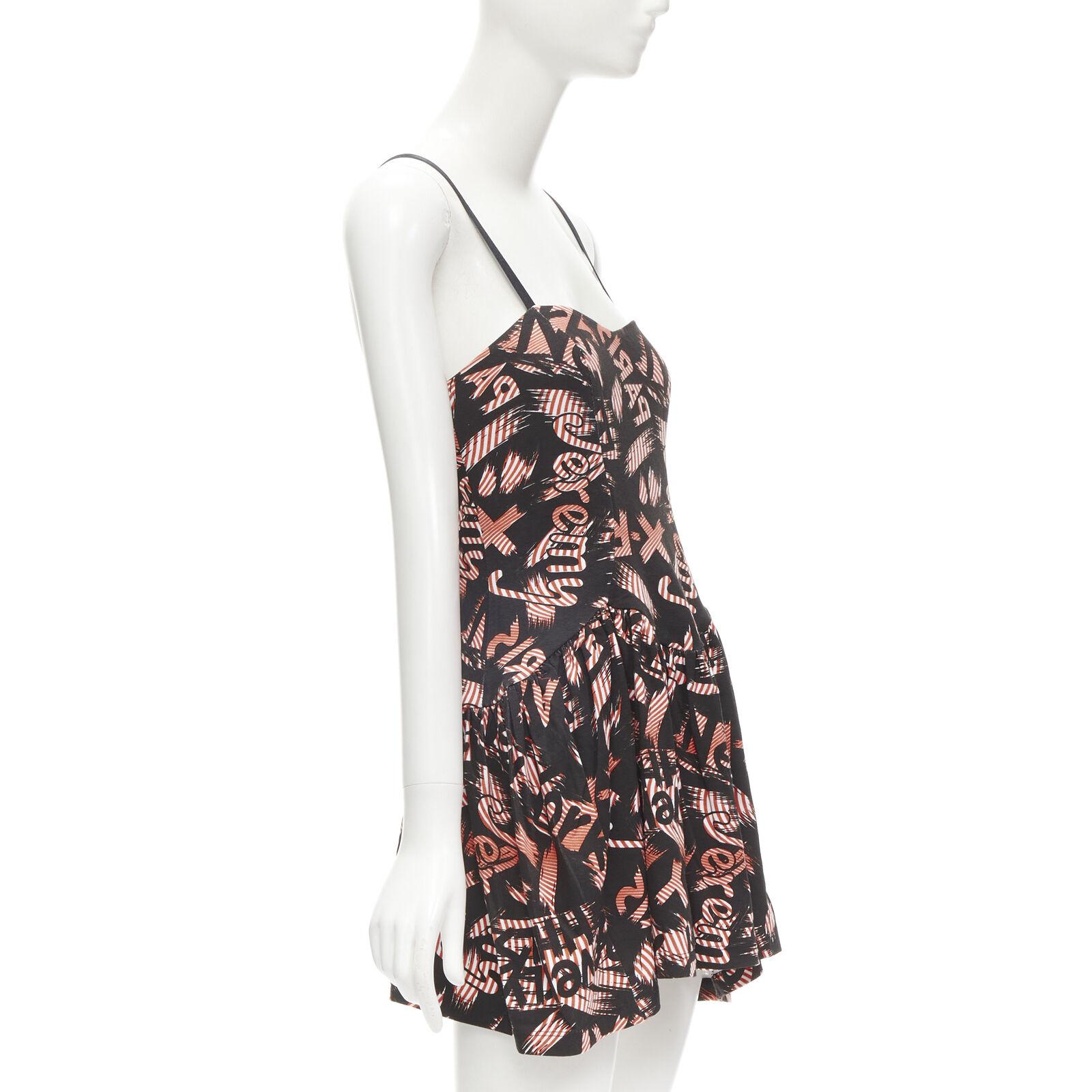 Beige JEREMY SCOTT orange X-ray New York City Names strappy mini dress For Sale