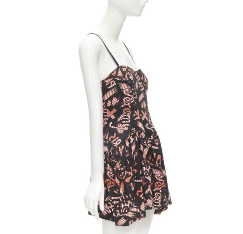 Gray JEREMY SCOTT orange X-ray New York City Names strappy mini dress For Sale