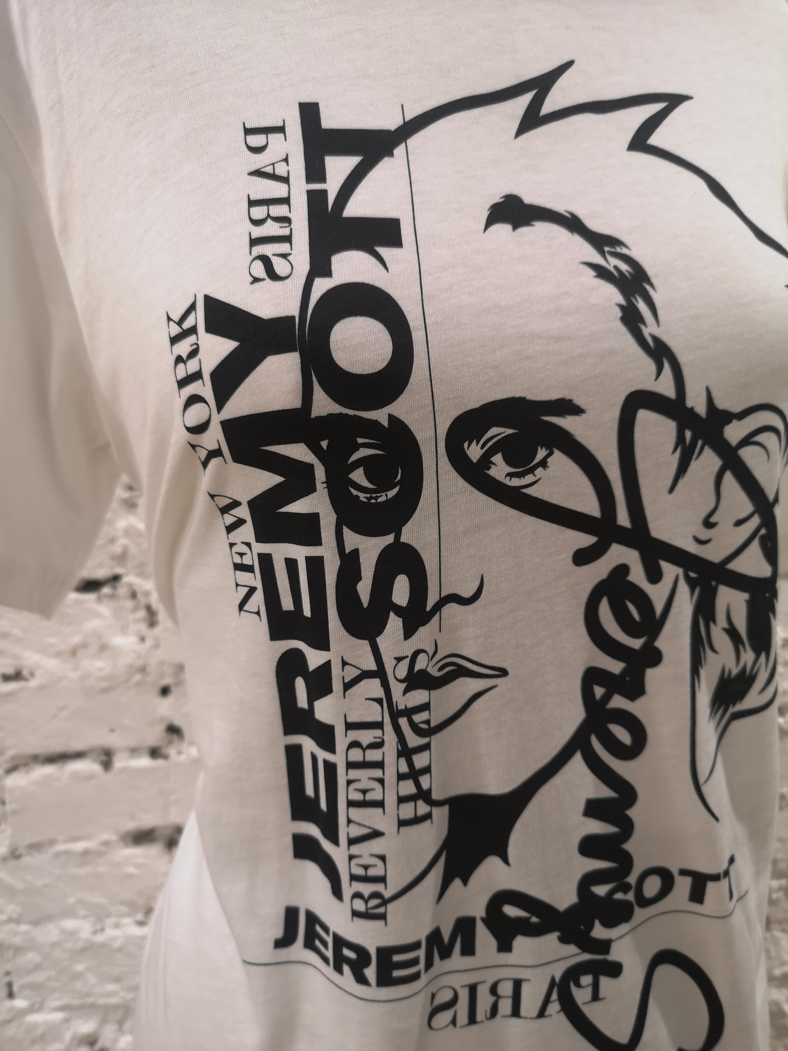 Gray Jeremy Scott white cotton T-shirt NWOT