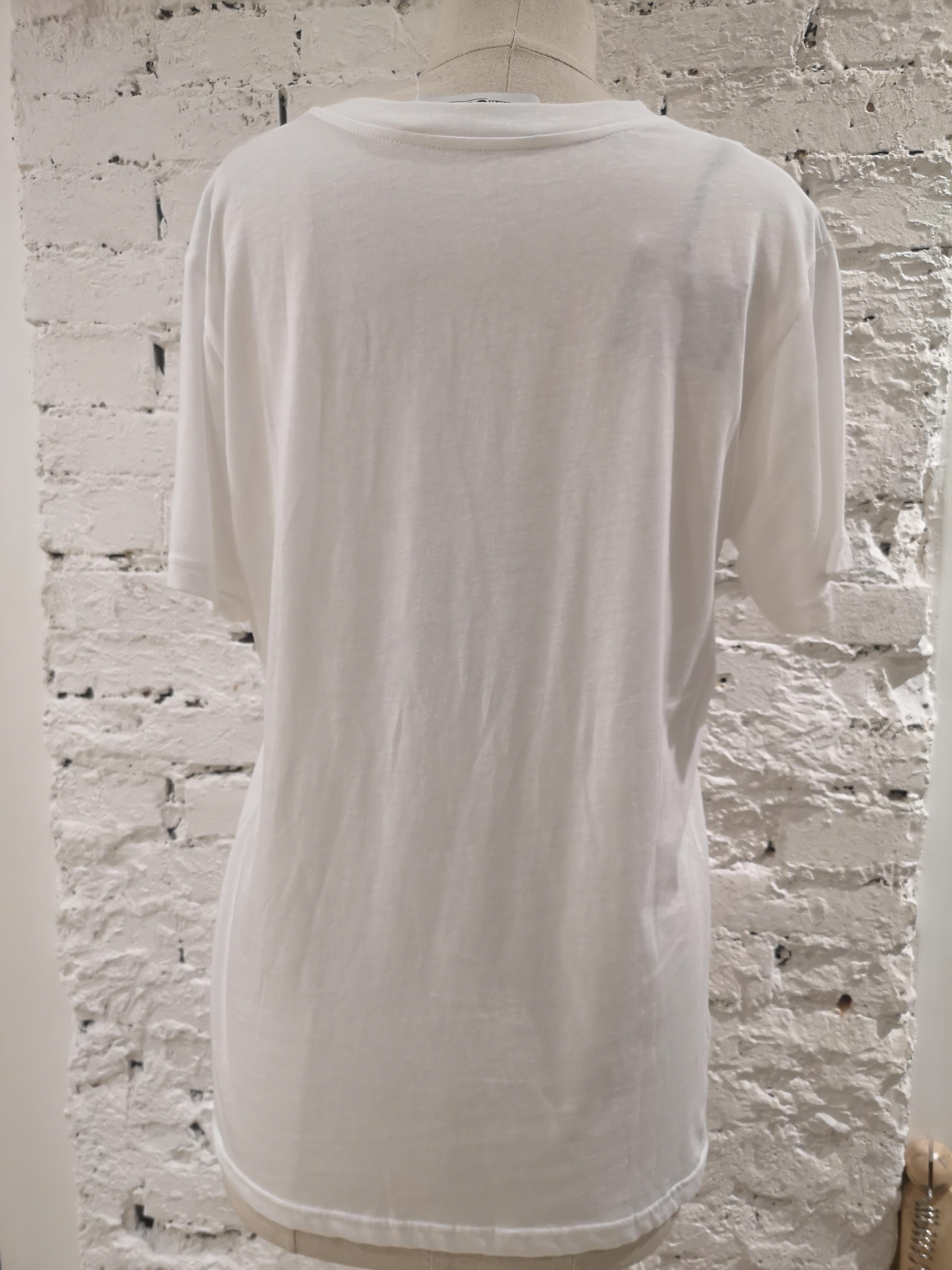 Gray Jeremy Scott white cotton T-shirt NWOT