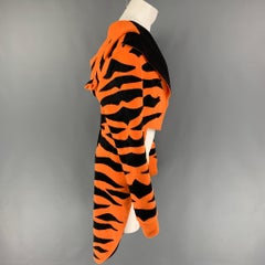 JEREMY SCOTT x ADIDAS Size L Orange Black Tiger Cotton Tailcoat Jacket